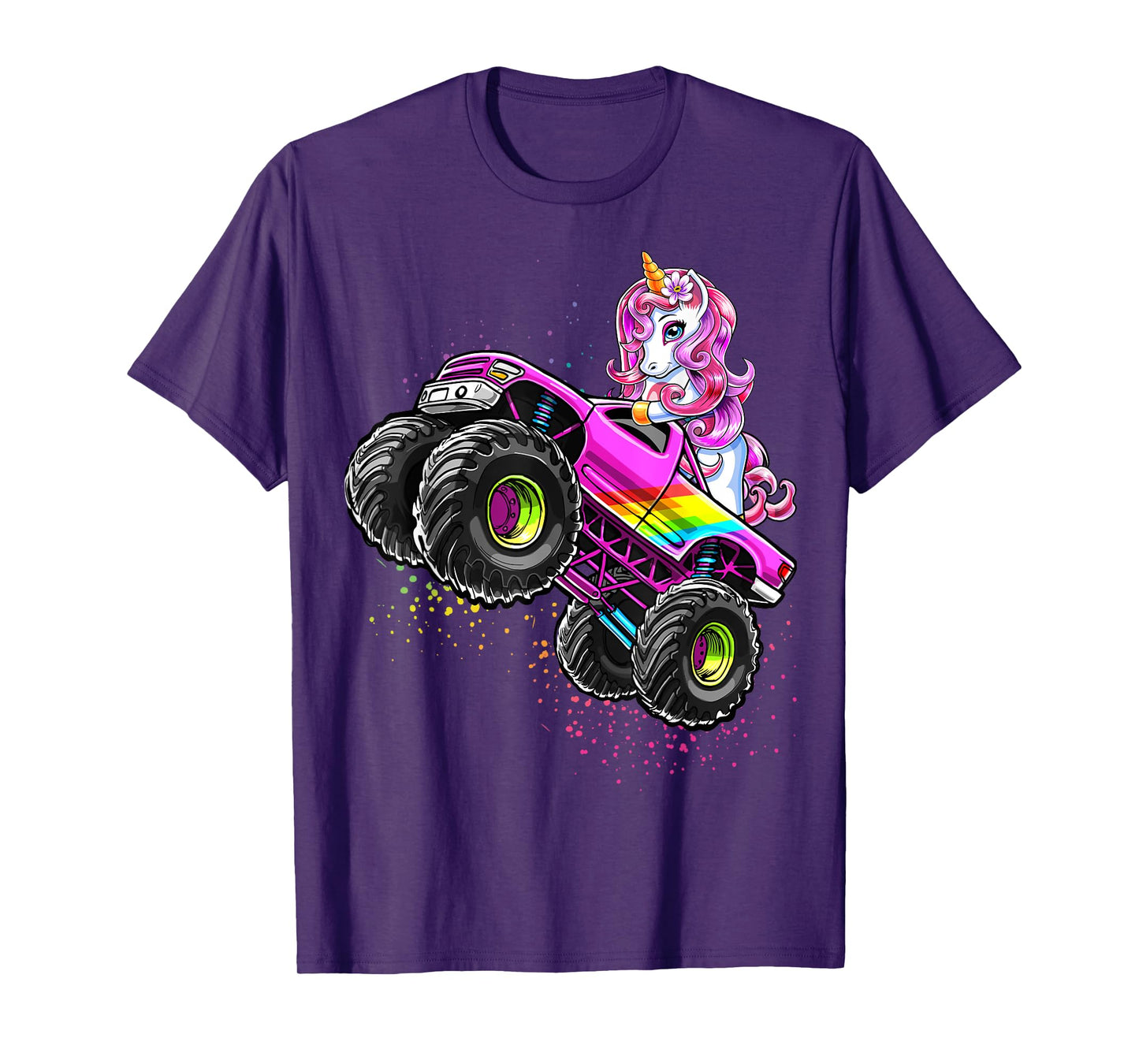 Monster Truck Unicorn Birthday Party Monster Truck Girl Gift T-Shirt