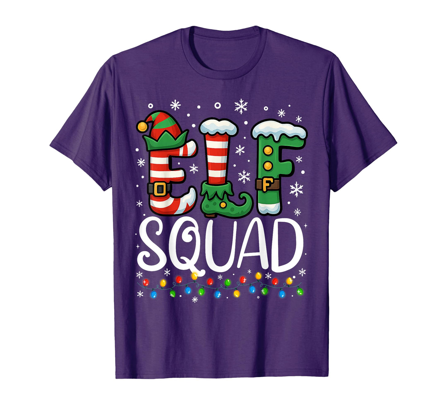 Elf Family Christmas Matching Pajamas Xmas Elf Squad T-Shirt