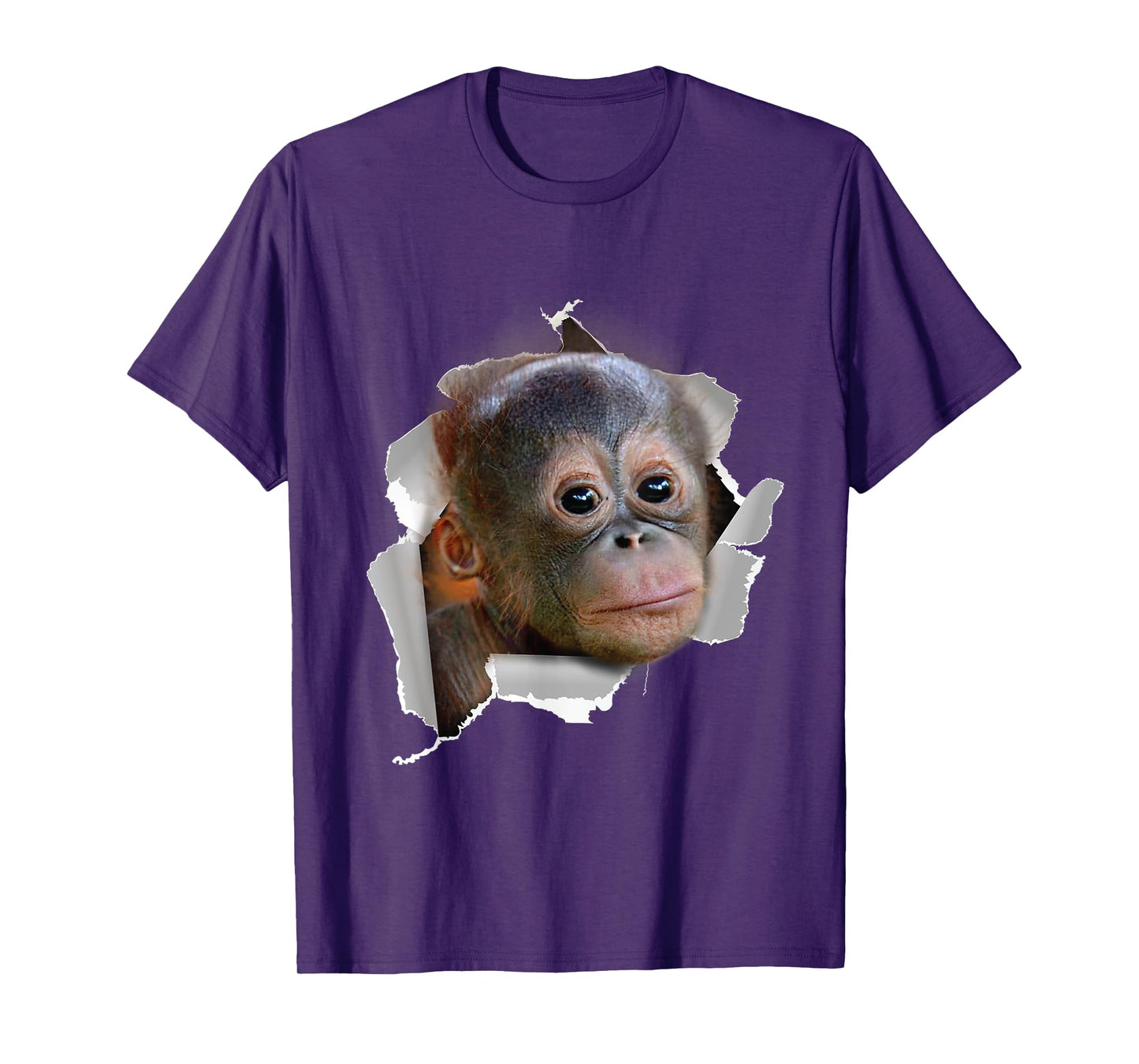 Funny Monkey Baby Orang Utan Orang Utan Face Costume T-Shirt