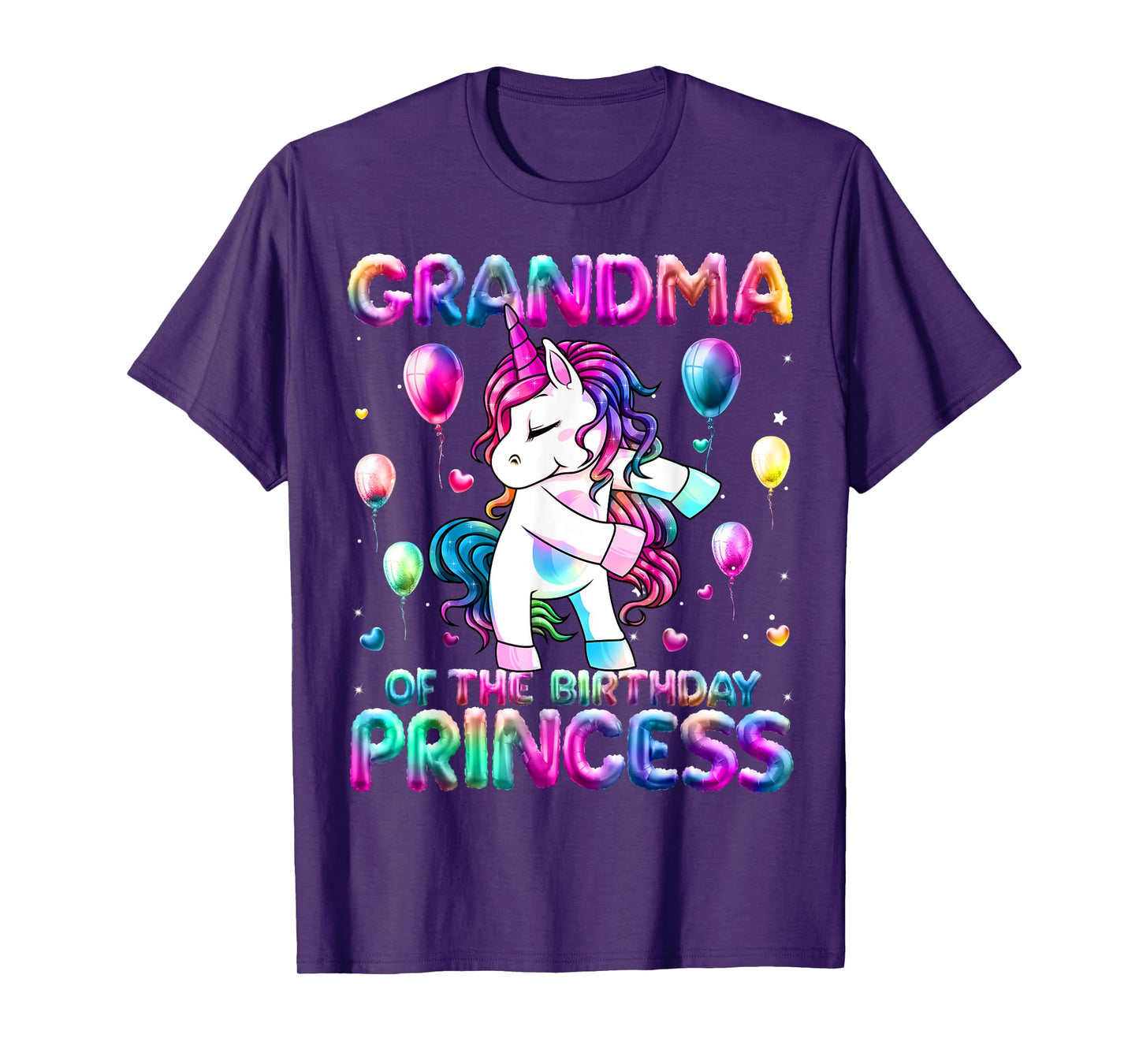 Grandma of the Birthday Princess Girl Flossing Unicorn Mimi T-Shirt