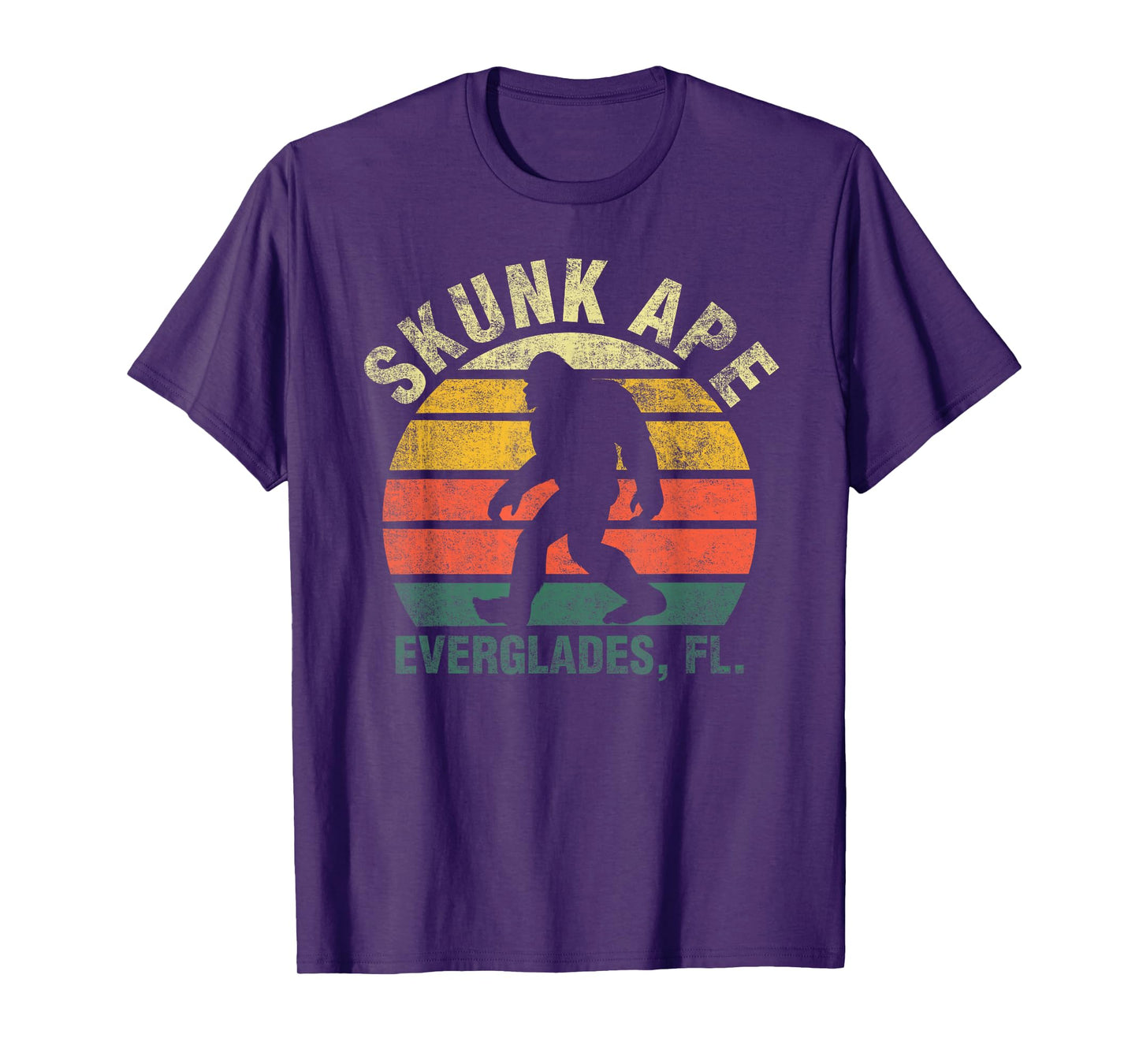 Vintage Retro Skunk Ape Florida Everglades Swamp Bigfoot T-Shirt
