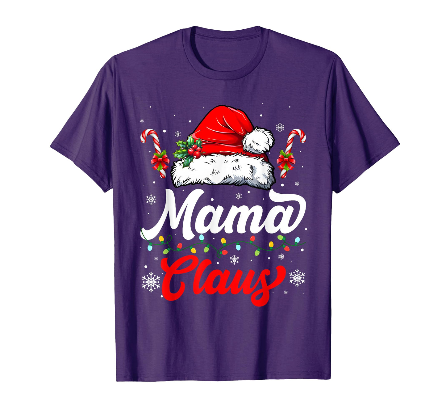 Women Xmas Santa Mama Claus Crew Holiday Women Mom Family T-Shirt