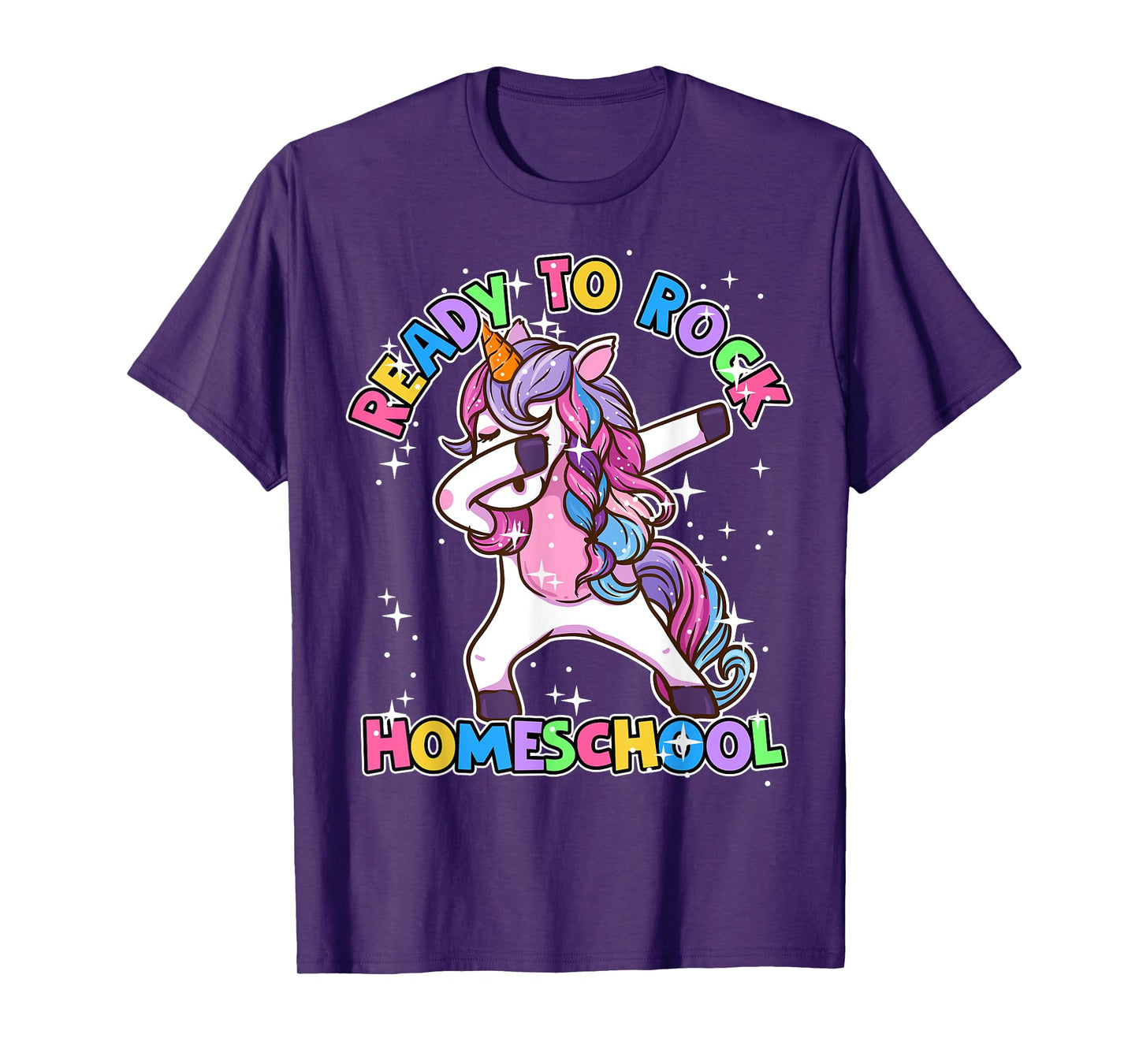Homeschool Unicorn First Day Of School Outfit Girls T-Shirt