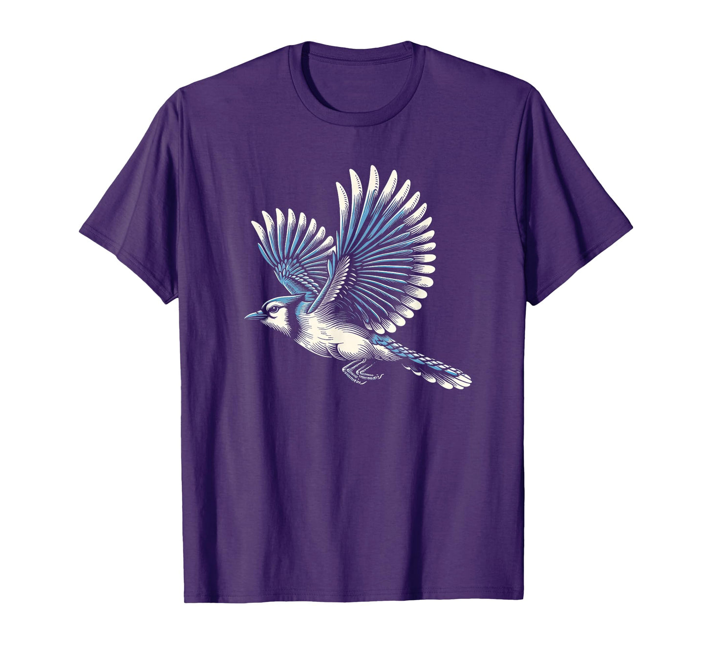 Flying Blue Jay Bird Graphic Art Design For Women And Men T-Shirt