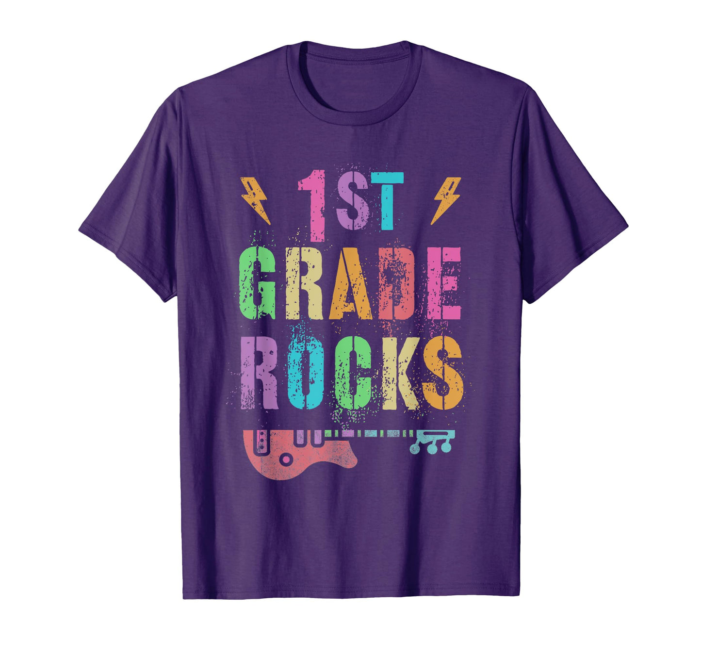 Hello 1st GRADE ROCKS Teacher FIRST Grader Little Rockstar Men Women Girls Kids T-Shirt