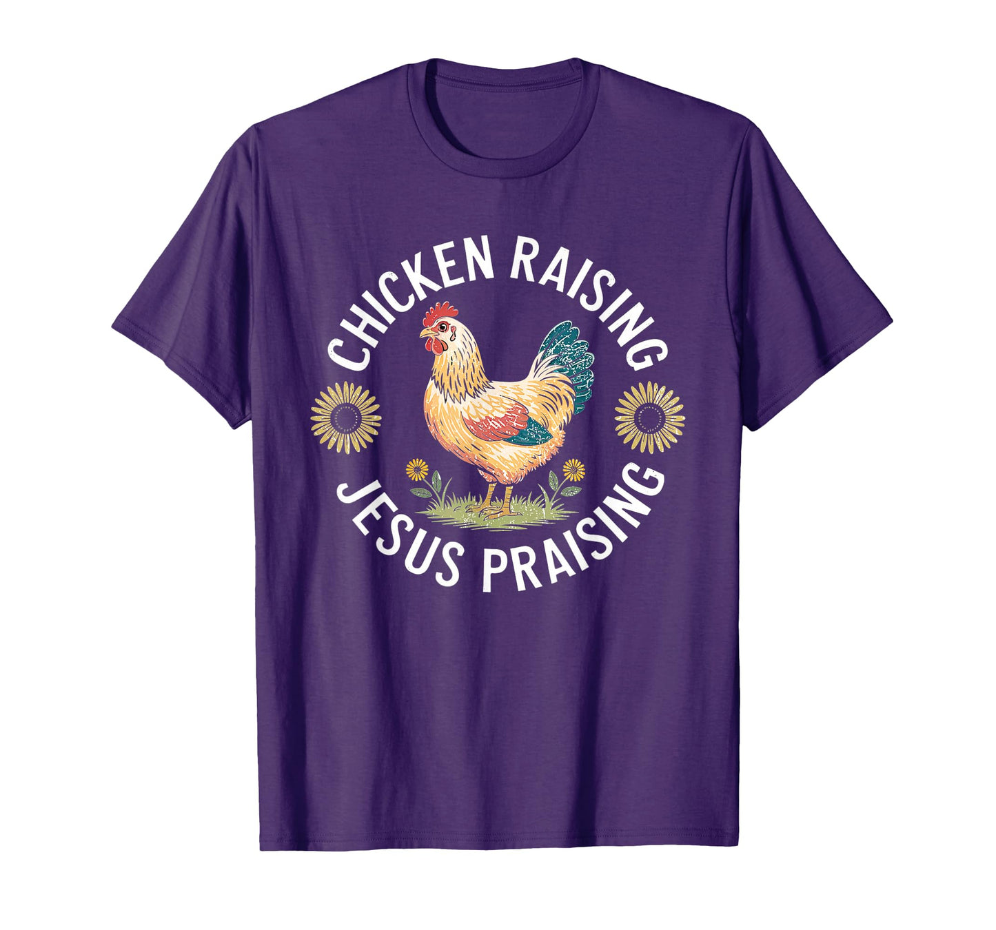 Retro Vintage Chicken Raising & Jesus Praising T-Shirt