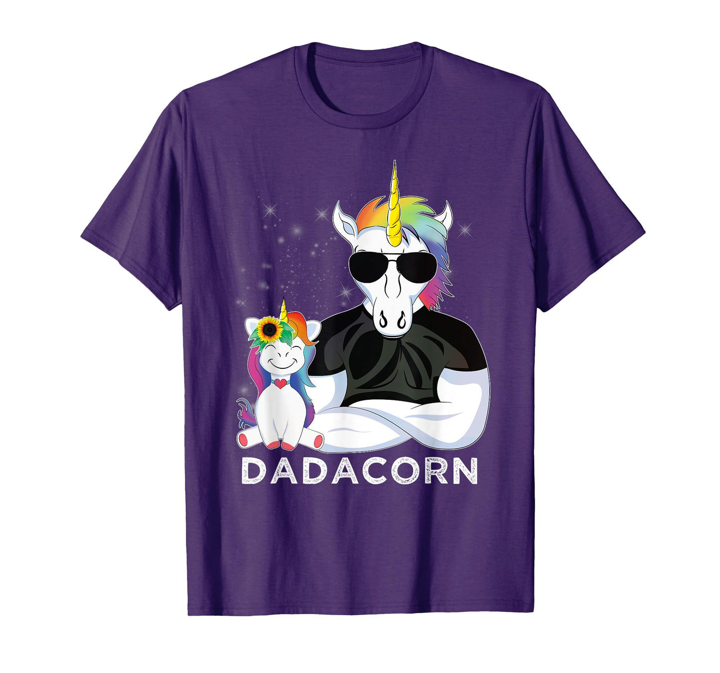 Dadacorn Muscle Unicorn A Father Daughter Funny Design T-Shirt