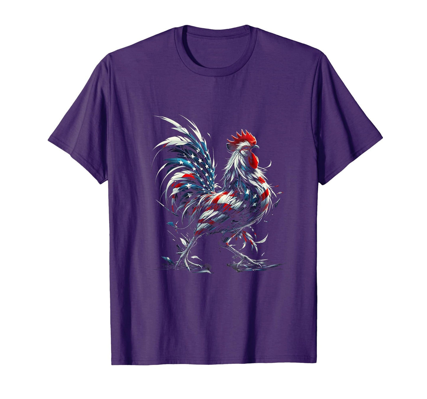 American Flag Rooster Chicken 4th of July Animal T-Shirt