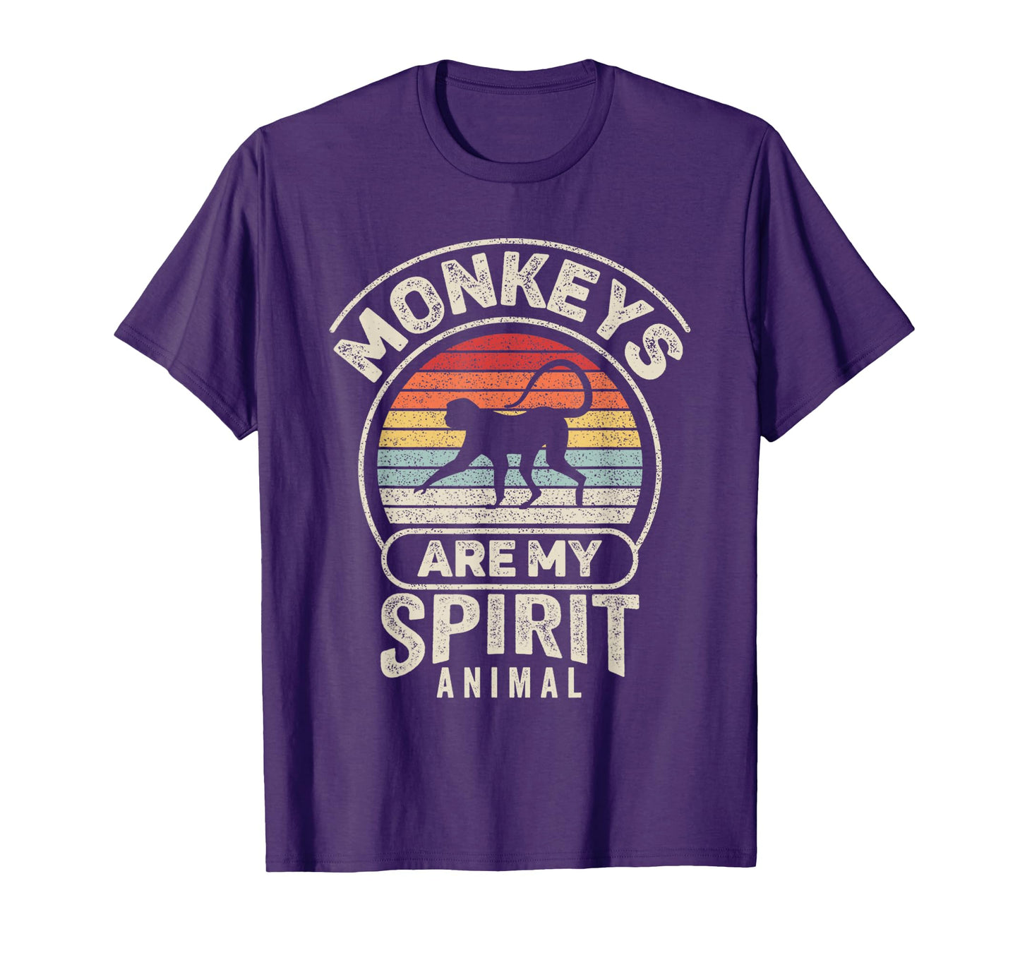 Retro Monkeys Are My Spirit Animal Monkey Lover T-Shirt