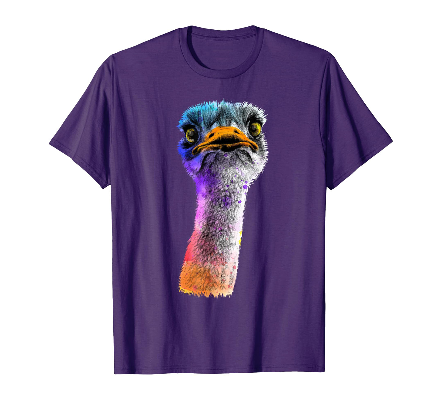 Funny Ostrich Face Design Men Women Boys Girls Ostrich Lover T-Shirt
