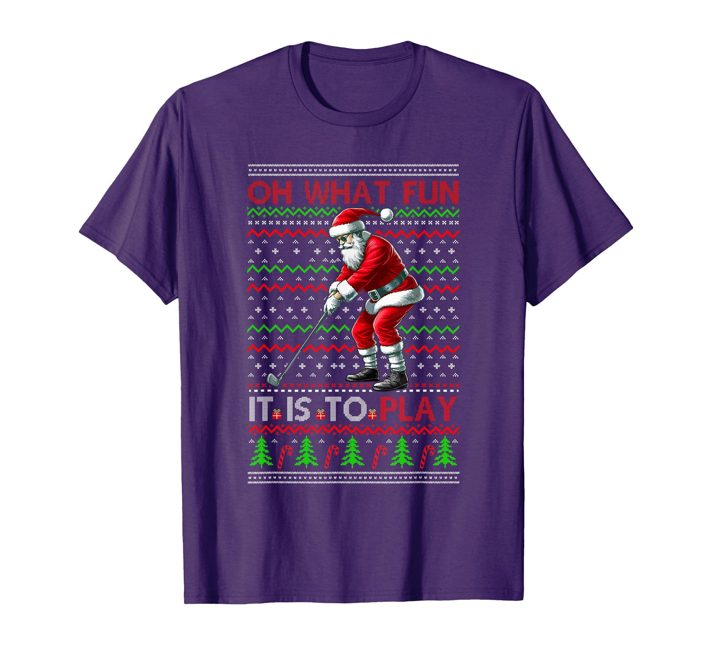 What Funny It Is To Playing Golf Christmas Santa Sweater T-Shirt