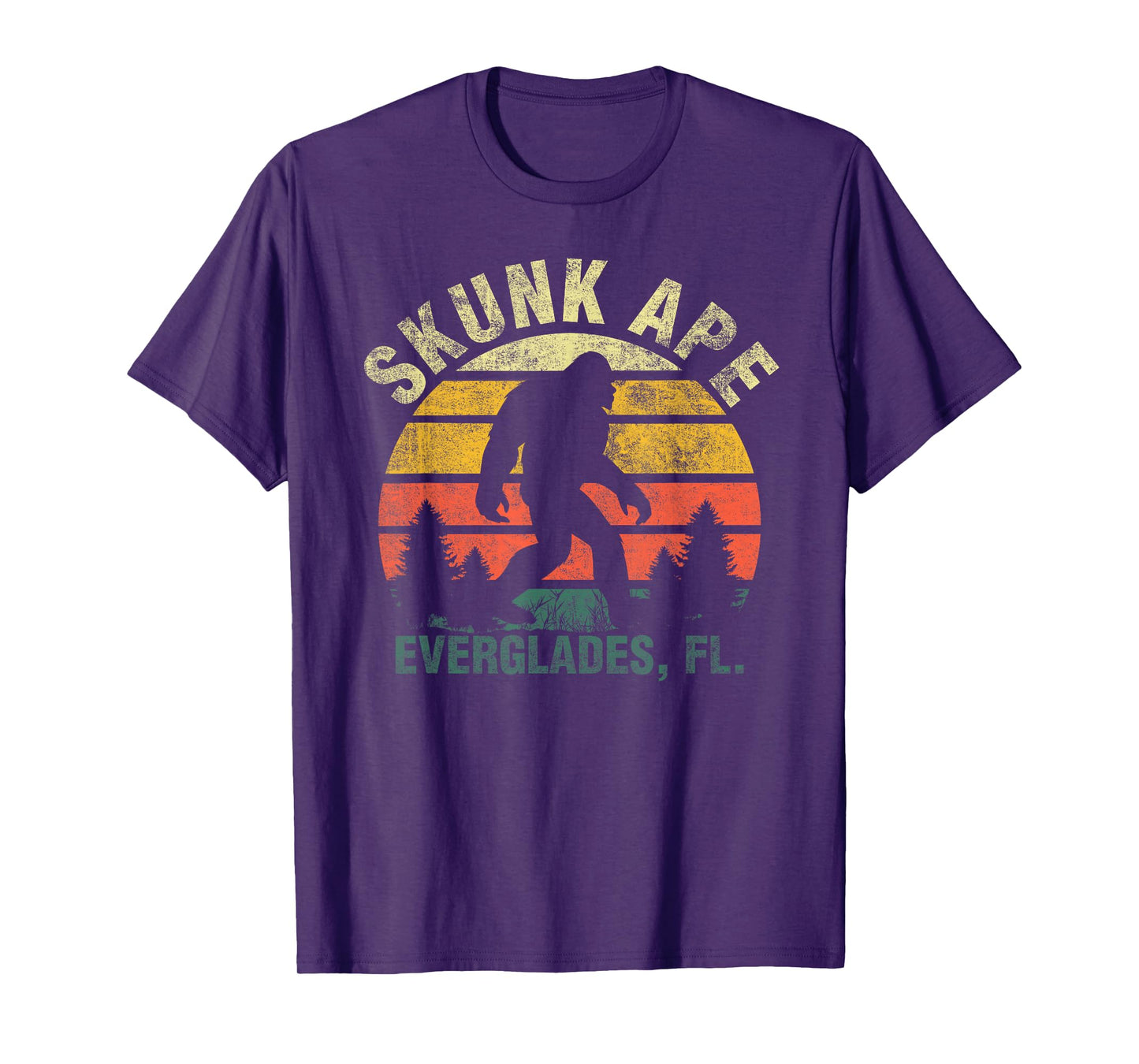 Retro Vintage Skunk Ape Florida Everglades Bigfoot T-Shirt