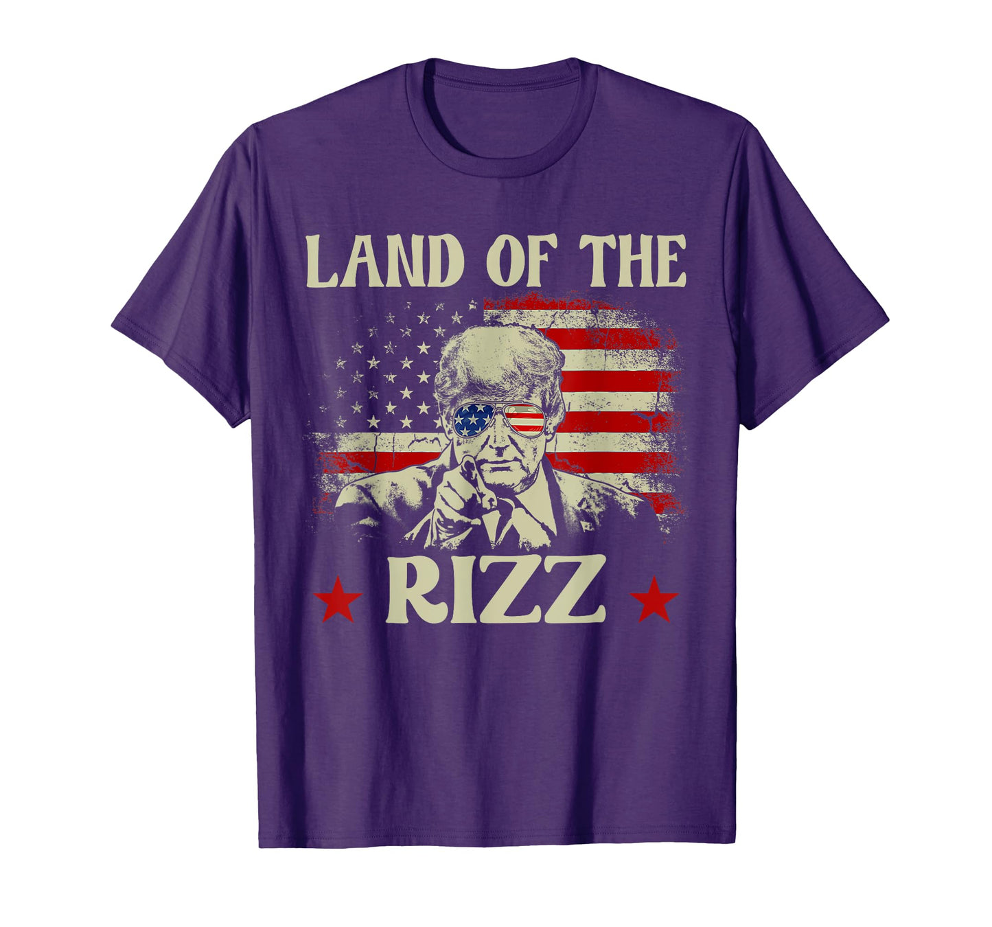 Land of the Rizz funny Patriotic Trump 4th Of July T-Shirt