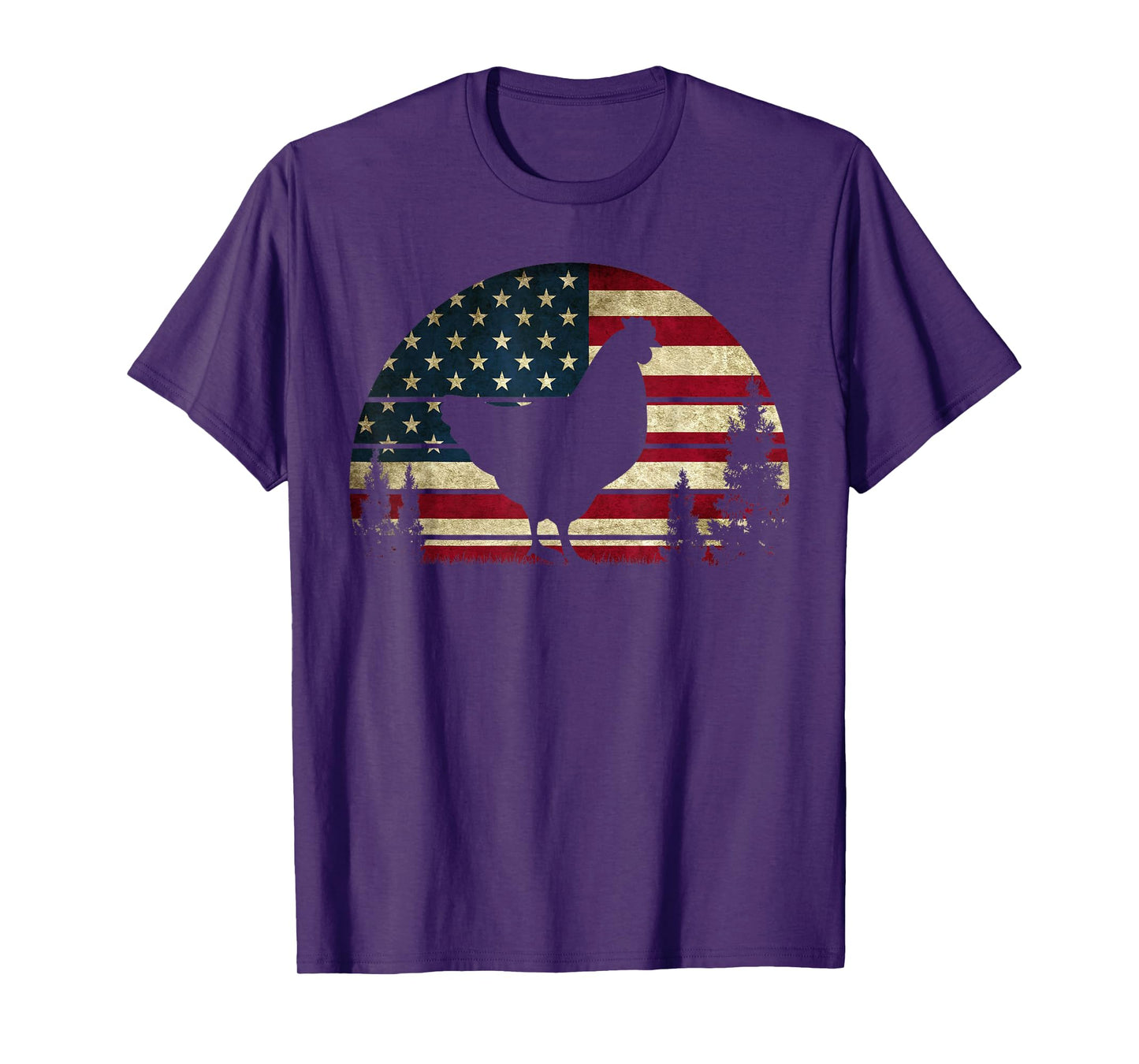4th Of July Patriotic Chicken American USA Flag Chicken Love T-Shirt
