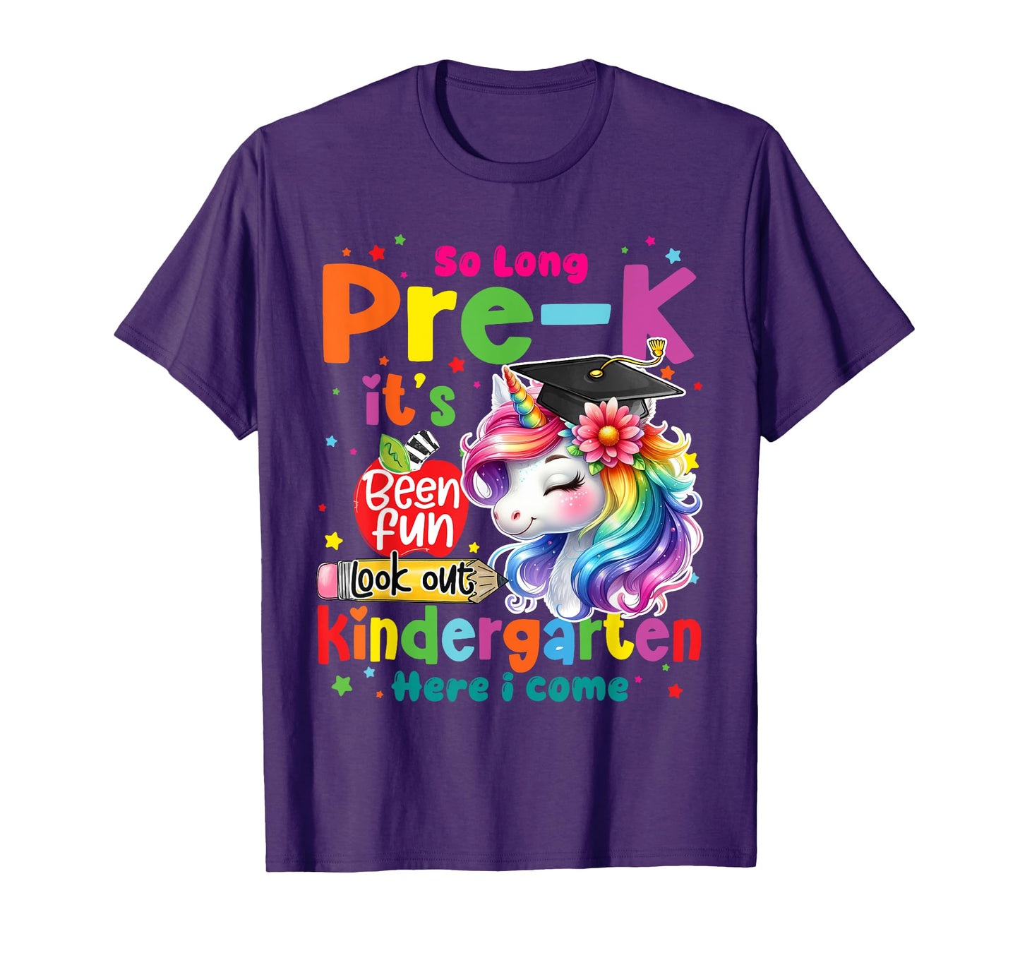So Long Prek Pre-K Graduation Graduate Unicorn Kids Girls T-Shirt