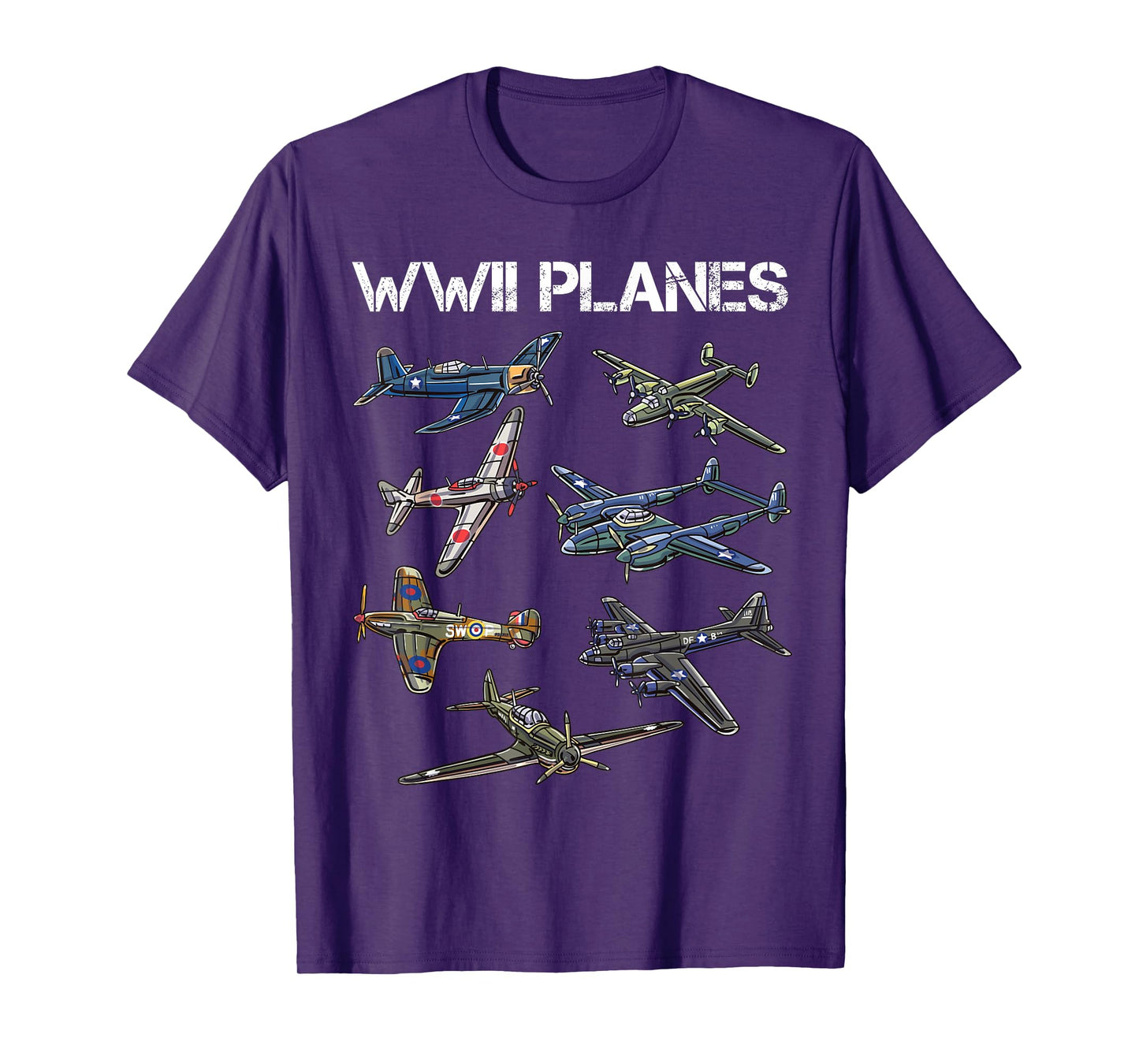 WW2 Planes Zero B-17 Flying Fortress Spitfire WW2 Warbirds T-Shirt