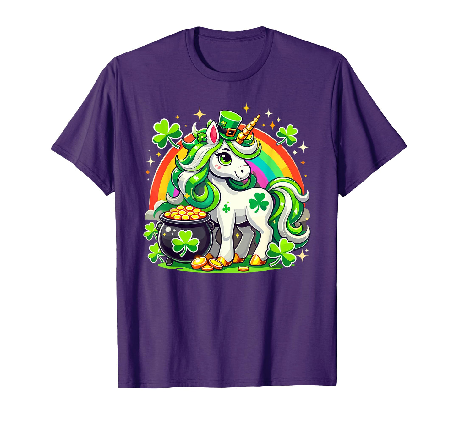 Cute Unicorn Lepricorn Outfit Toddler Girls St Patricks Day T-Shirt