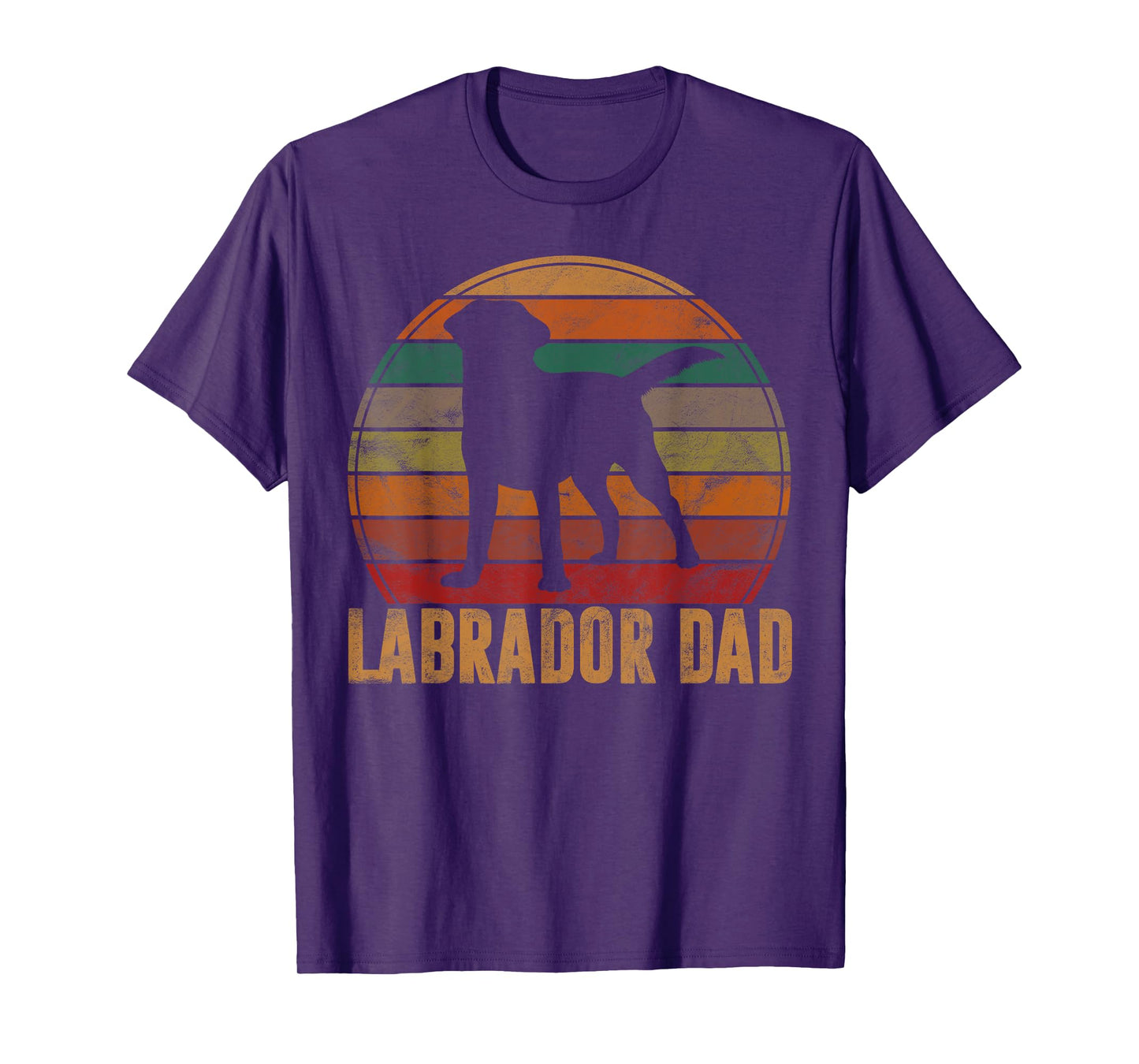 Retro Labrador Dad Gift Dog Daddy Golden Black Lab Father T-Shirt