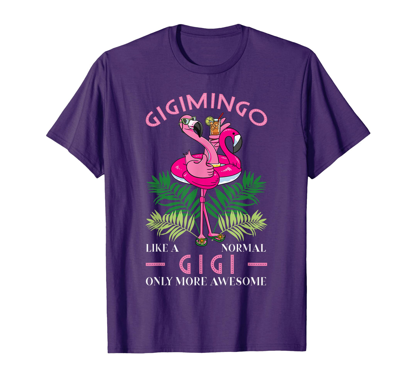 Gigimingo Grandmother Flamingo Lover Gramma Grandma Granny T-Shirt