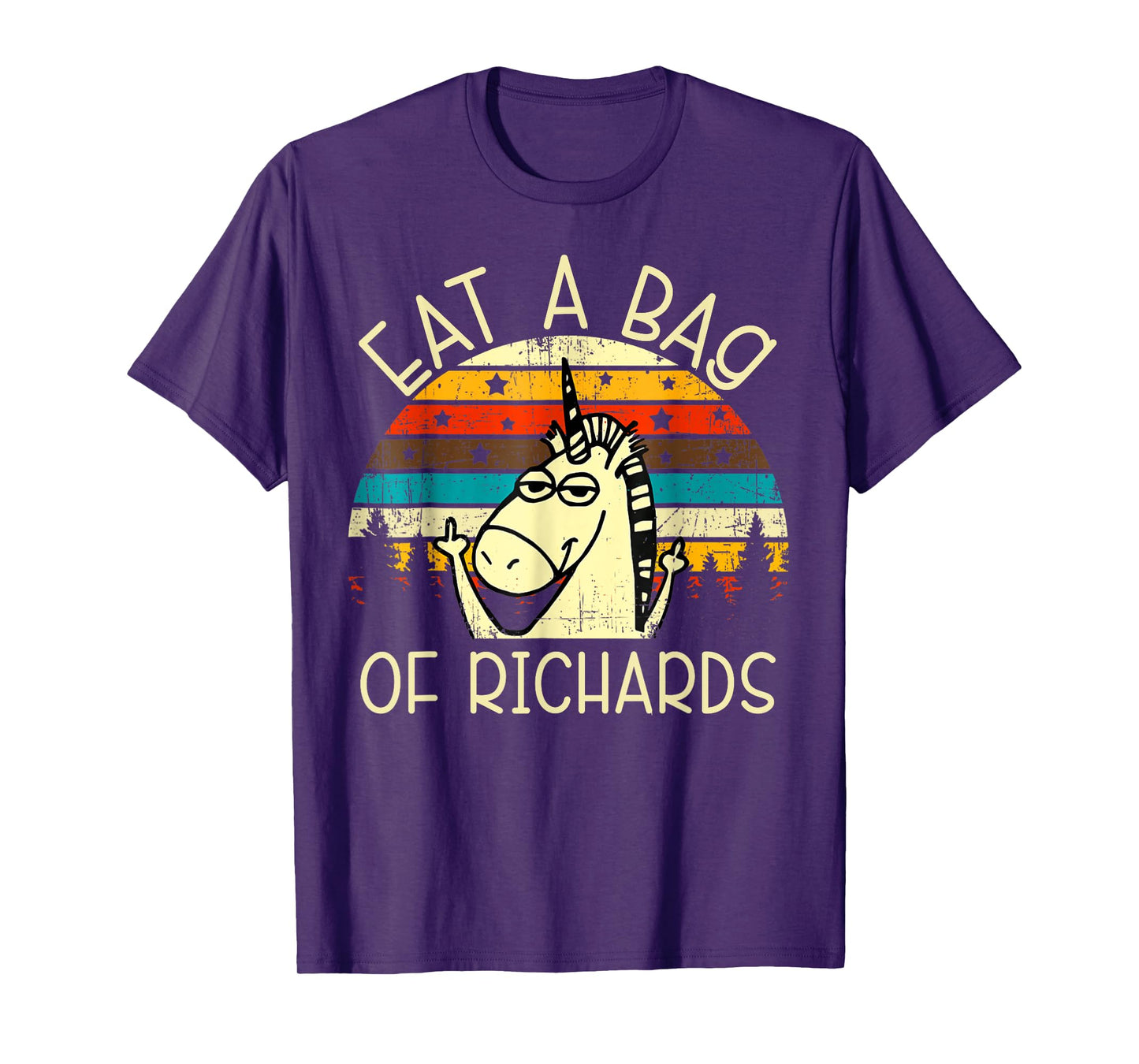 Eat A Bag Of Richards Funny Joke Meme Humor Name Unicorn Men T-Shirt