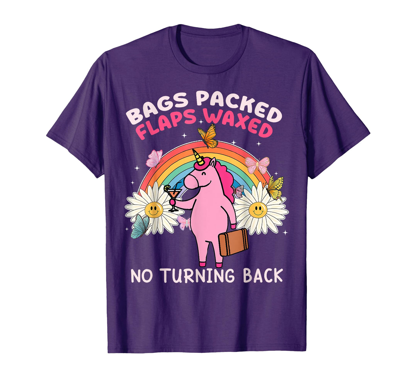 Bags Packed Unicorn Funny Inappropriate Vacation Women T-Shirt