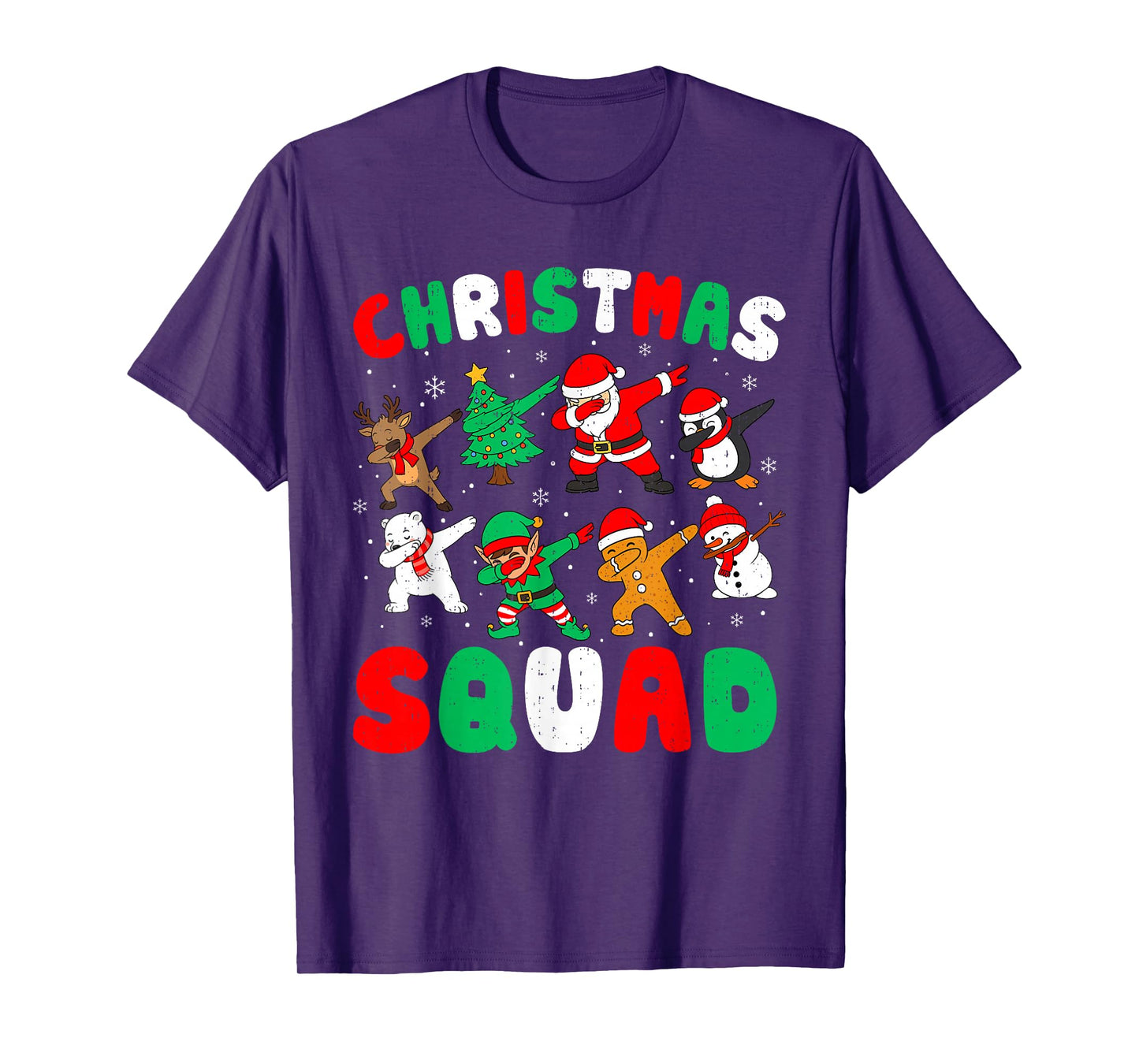 Funny Christmas Squad Santa Dabbing Elf Xmas Family Matching T-Shirt
