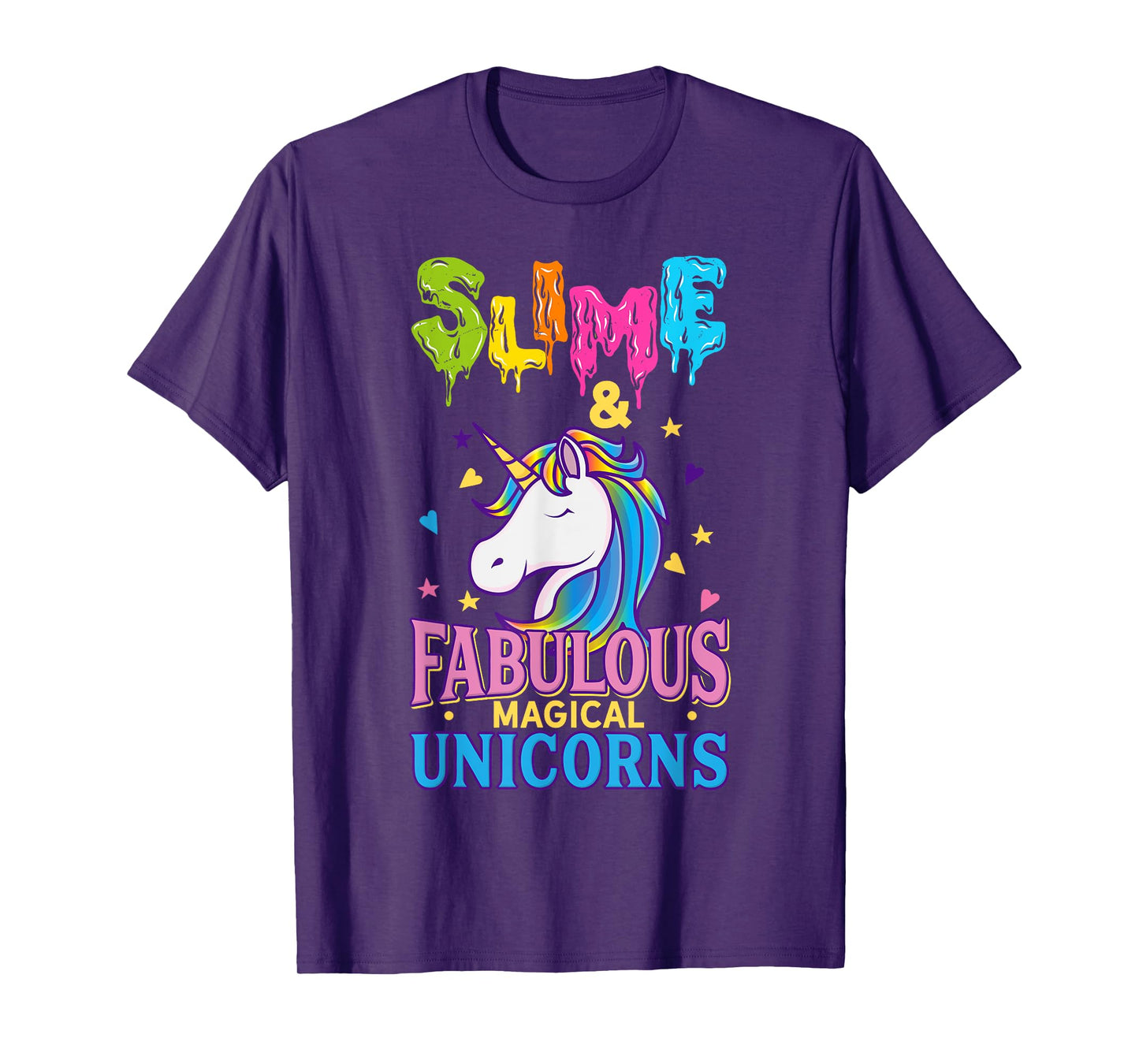 Love Slime Time & Unicorn Girls Gift T-Shirt T-Shirt