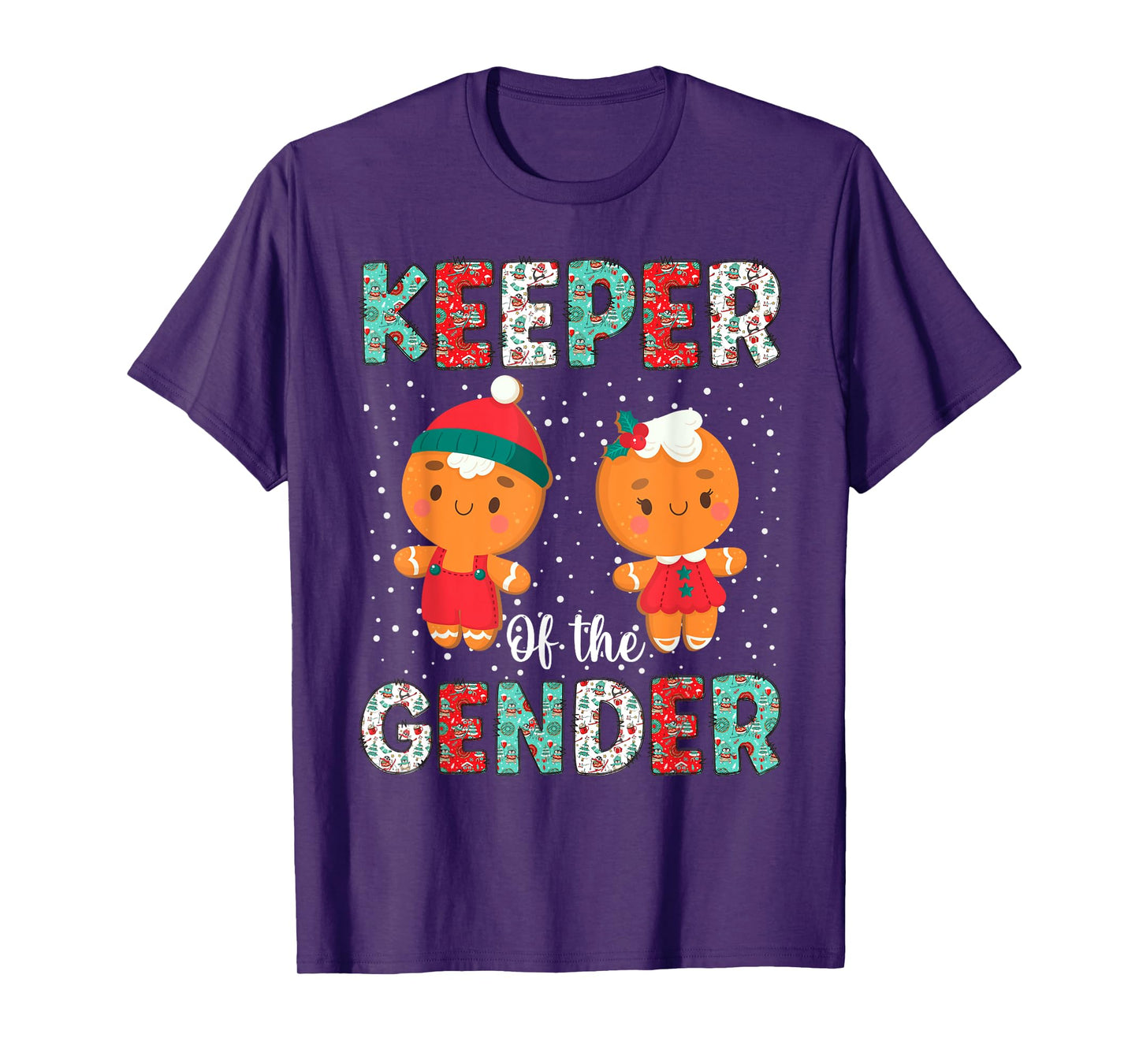 Keeper of the Gender Funny Christmas Shirt Gingerbread Xmas T-Shirt