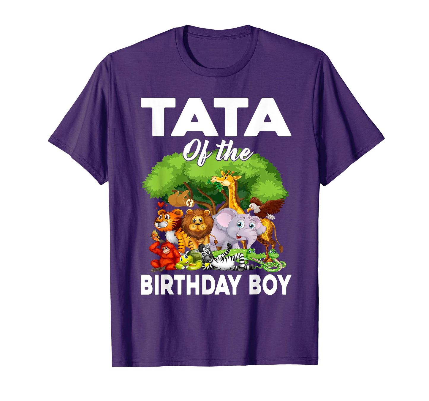 Tata of the Birthday Boy Zoo Animals Bday Safari Wildlife T-Shirt