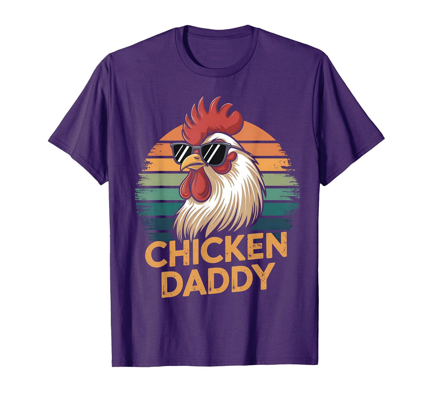 Retro Chicken Daddy Vintage 70s Retro Funny Farm Chicken Dad T-Shirt
