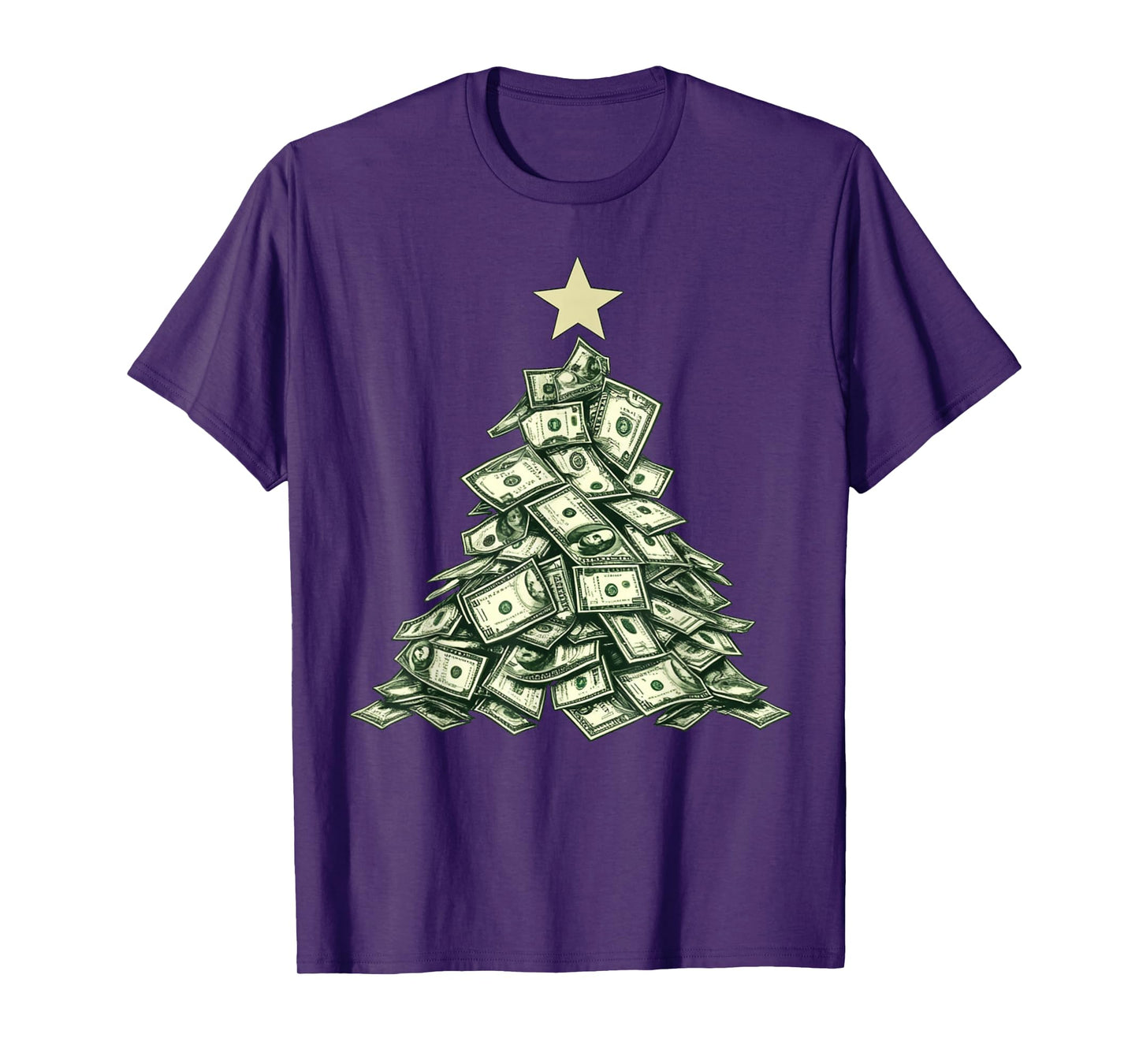 Christmas Tree Dollar Bills Money T-Shirt