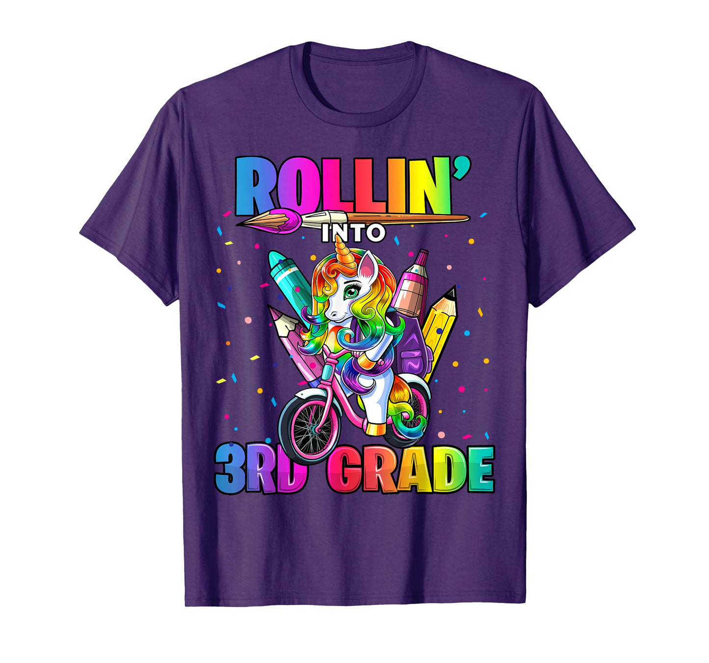 3rd Grade Unicorn Back to School First Day of School Girls T-Shirt
