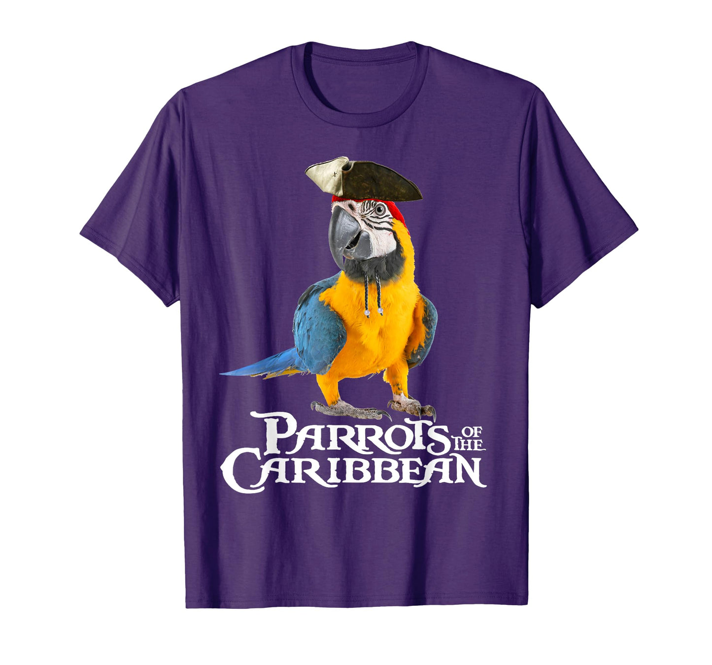 Parrots Of The Caribbean Bird Pirates Halloween Costume Gift T-Shirt
