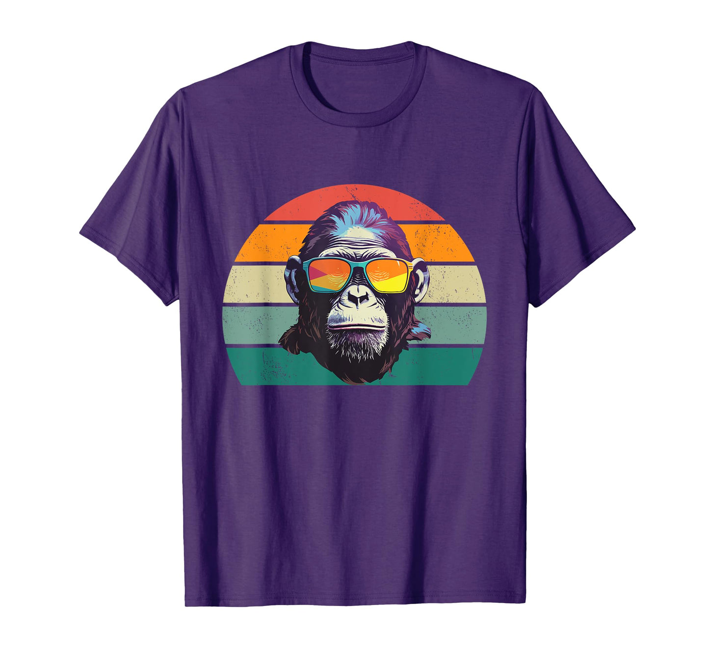 Funny Monkey In Sunglasses - Retro Cool Monkey Lover T-Shirt