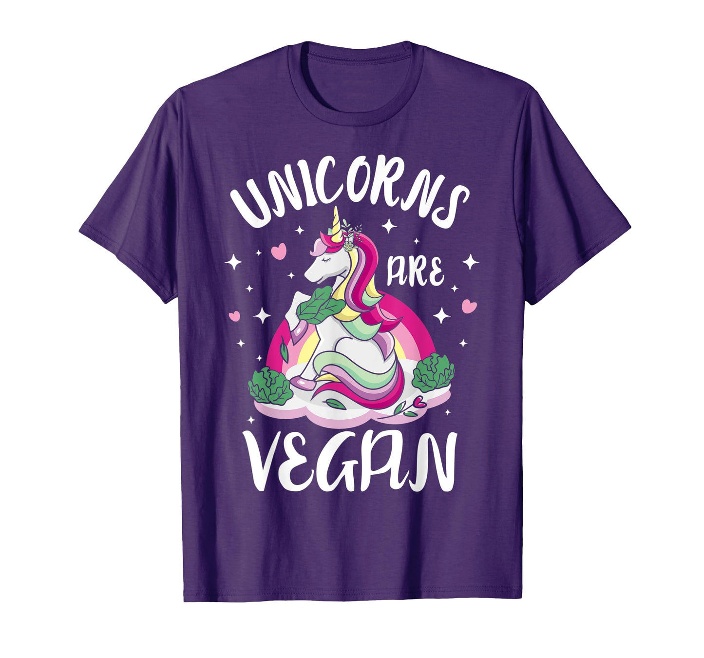 Kawaii Unicorns Are Vegan Vegetarian Design For Men & Women T-Shirt