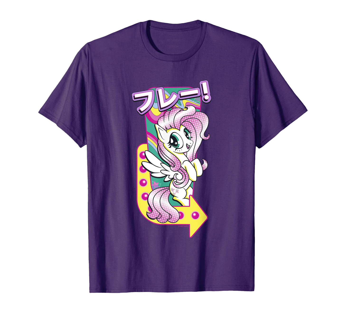 My Little Pony: Friendship Is Magic Fluttershy Kanji Neon T-Shirt