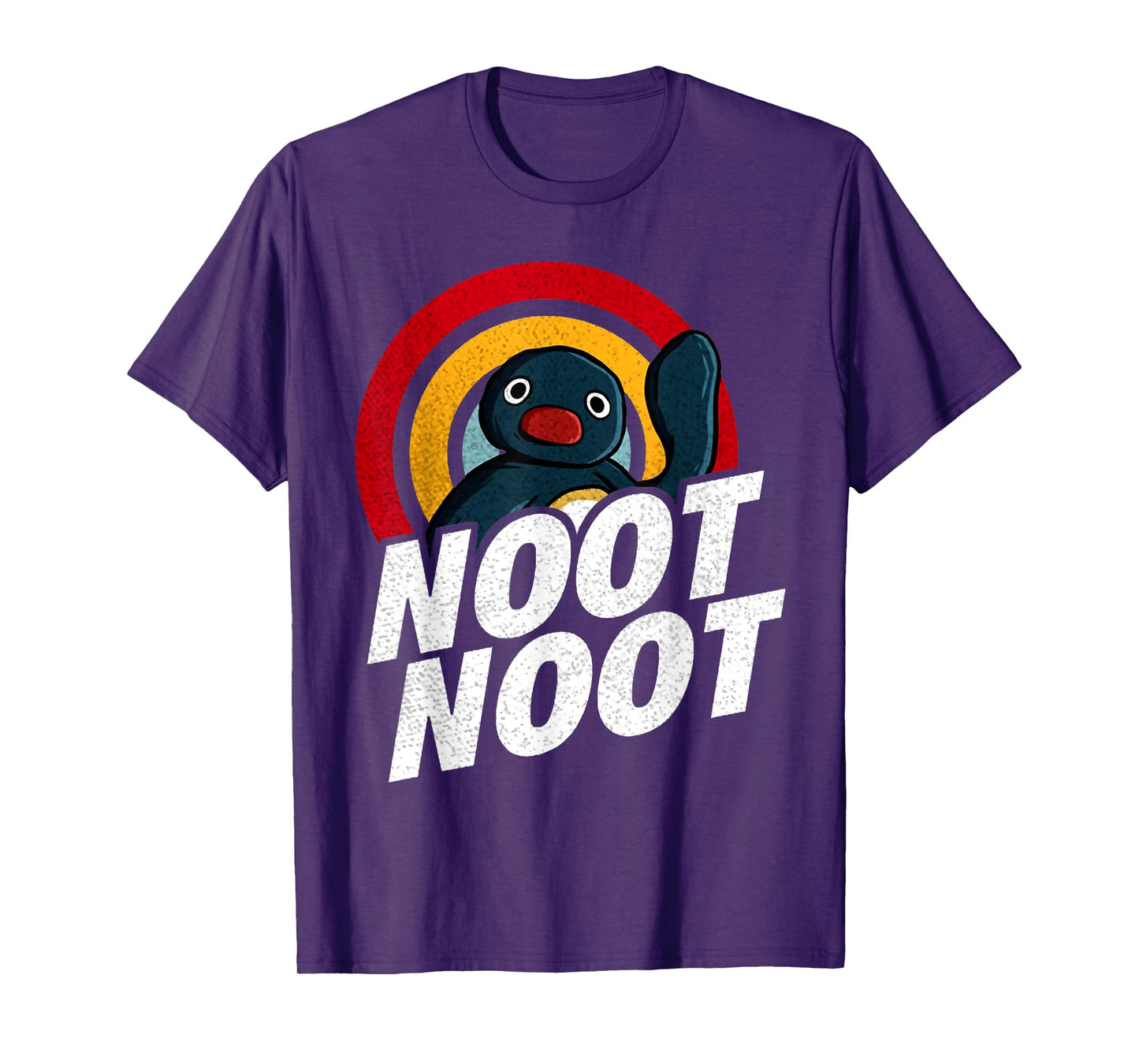 Retro Noot Funny Penguin Meme Vintage Rainbow Classic T-Shirt