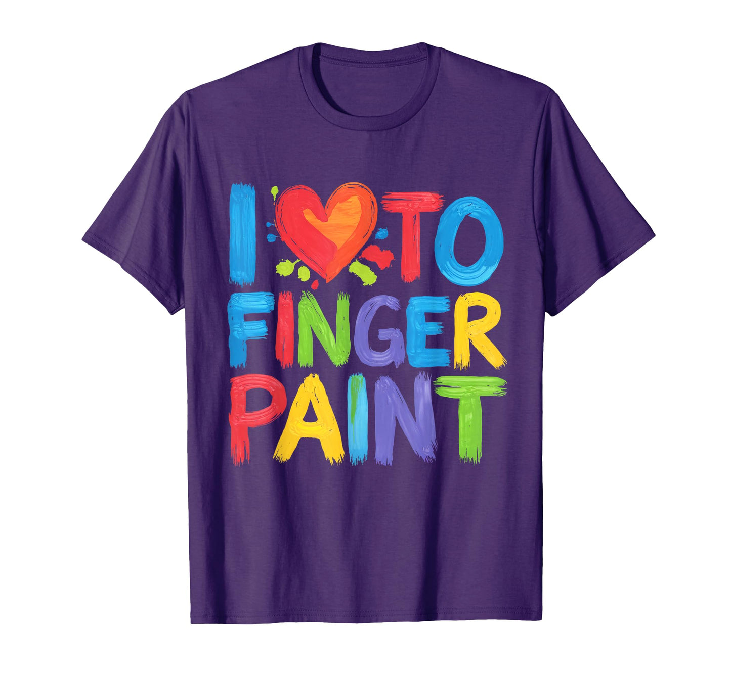 I Heart Love To Finger Paint I'm Paint Cute Couple Valentine T-Shirt