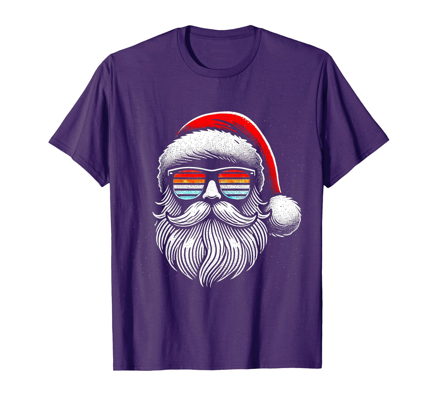 Santa Face Retro Sunglasses Christmas Xmas Men Women Kids T-Shirt