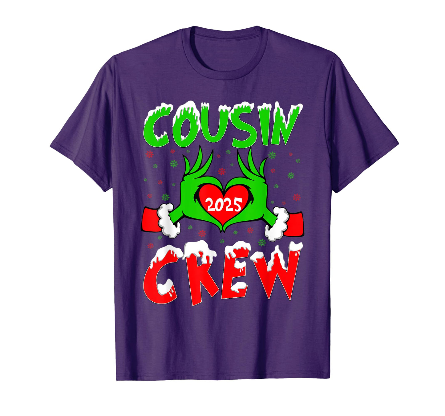 Cousin Crew 2025 Christmas Xmas Santa Family Pajamas Holiday T-Shirt