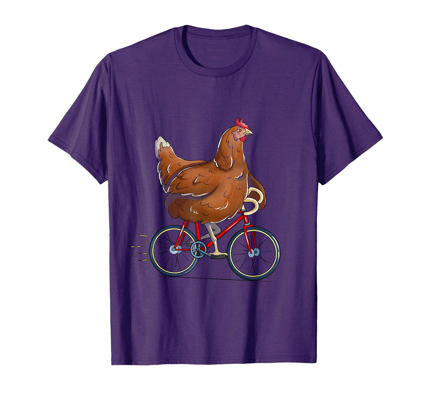 Chicken Riding Bicycle Cute Biker Cyclist T-Shirt