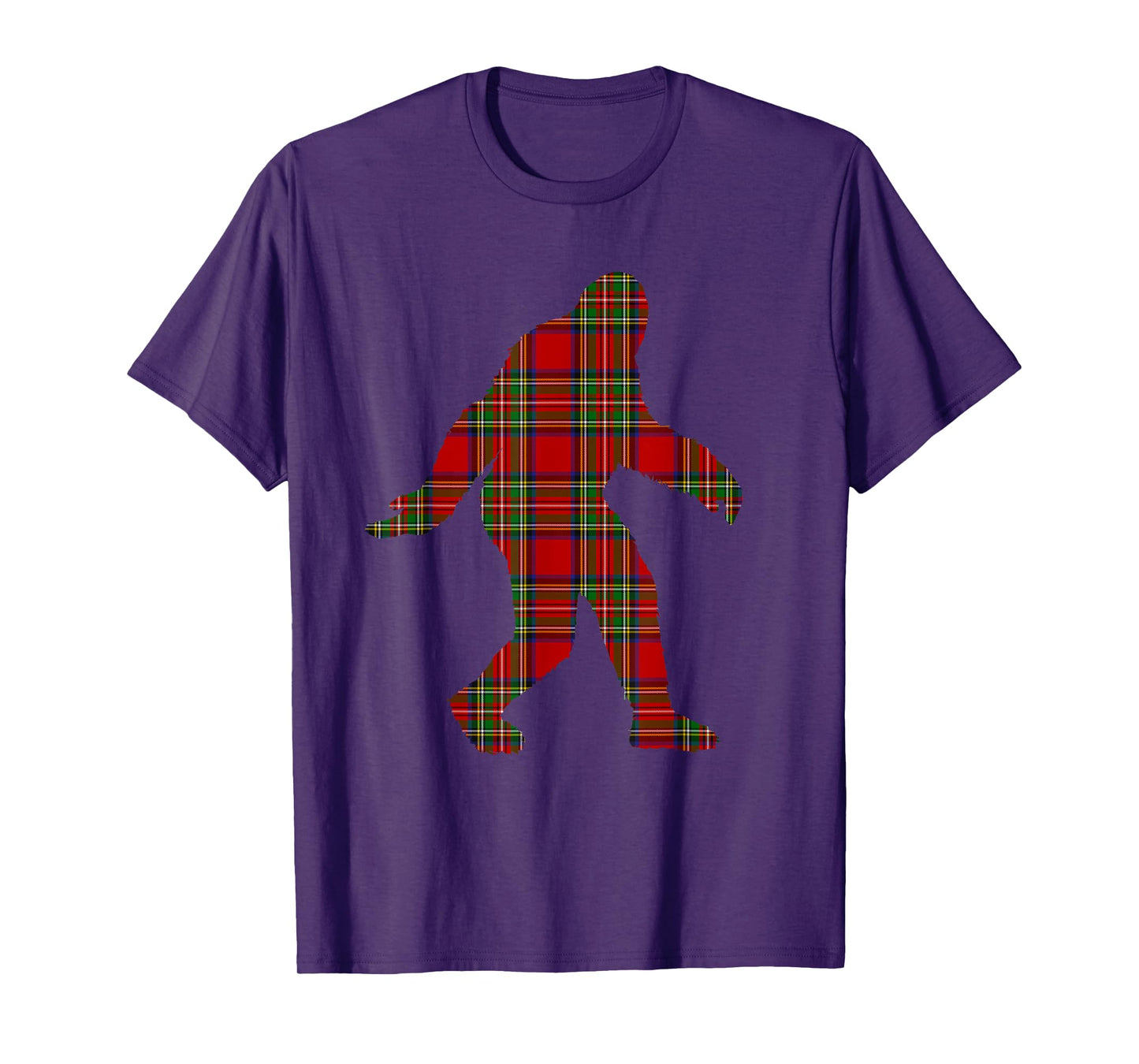 Stewart Plaid Bigfoot Scottish Pride Tartan T-Shirt