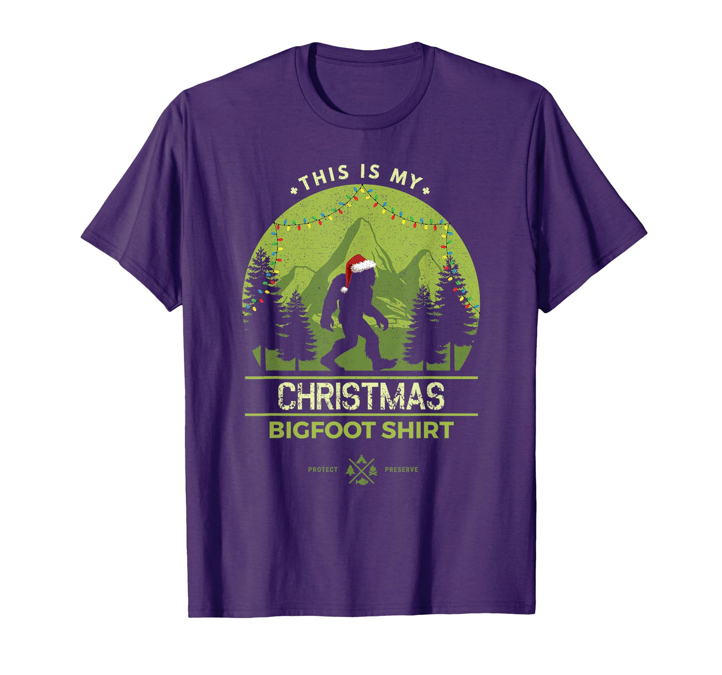 Merry Xmas Bigfoot Santa Squatch Christmas Yeti T-Shirt