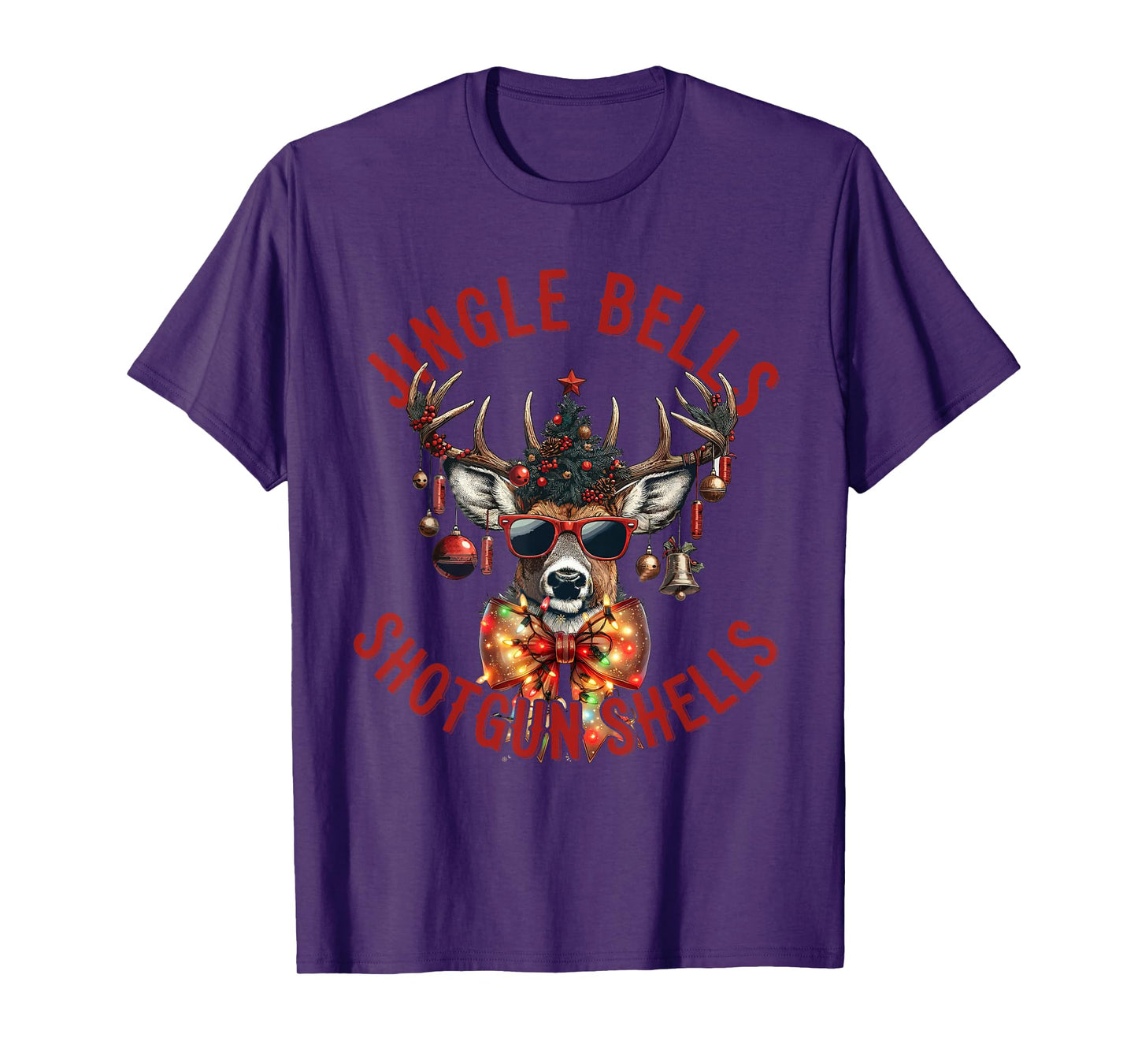 Jingle Bells Shotgun Shells, Christmas Deer hunt Hunting T-Shirt