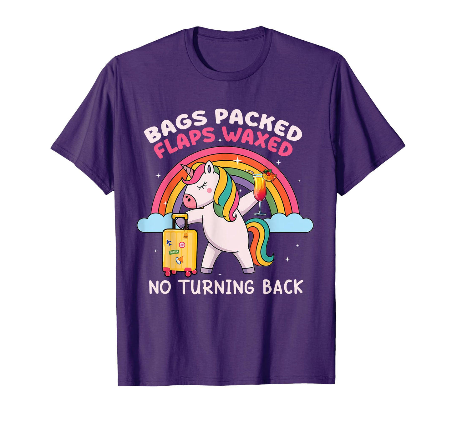 Unicorn Inappropriate Dirty Funny Trip Travel Girls Vacation T-Shirt