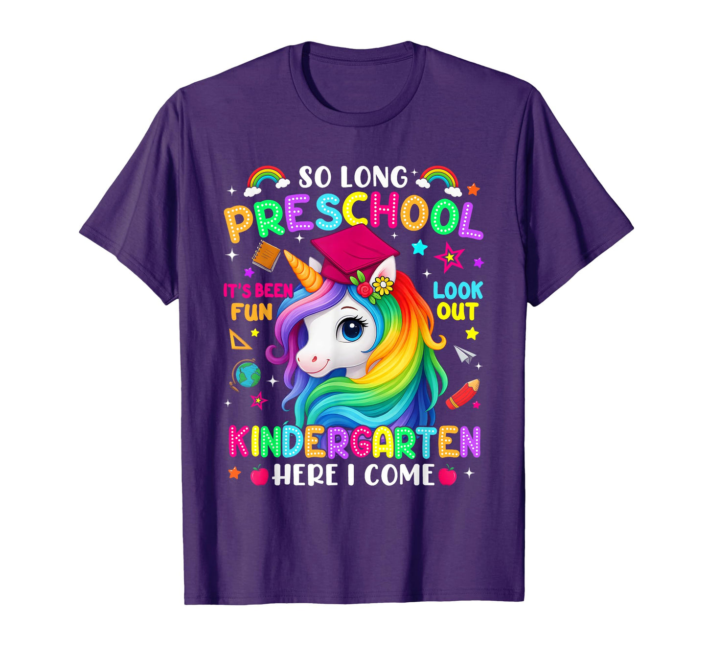 So Long Pre-k Graduate Kindergarten Here I Come Unicorn Kids T-Shirt