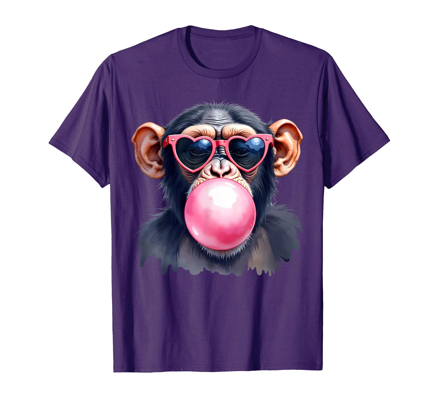 Chimpanzee Blowing Bubble Chimp Monkey Ape Animal Lover T-Shirt