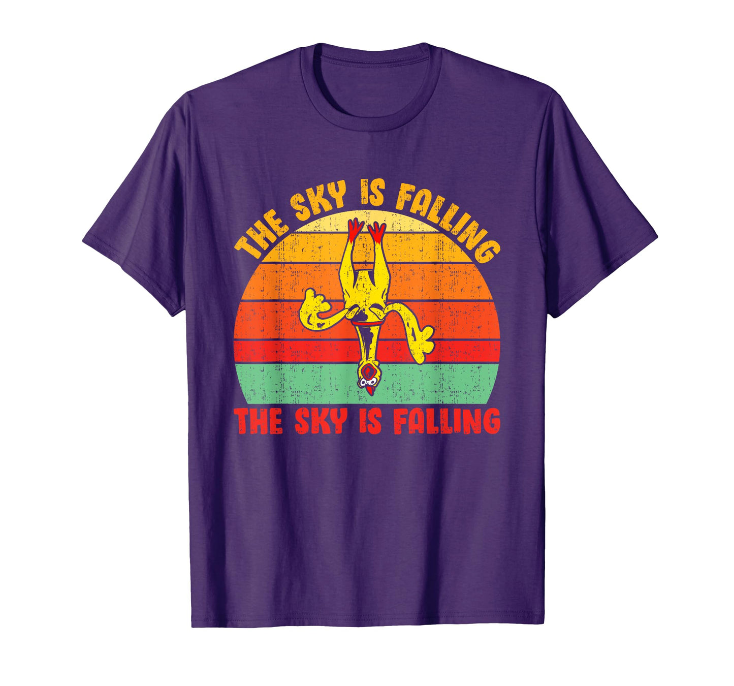 The Sky Is Falling The Sky Is Falling Funny Rubber Chicken T-Shirt