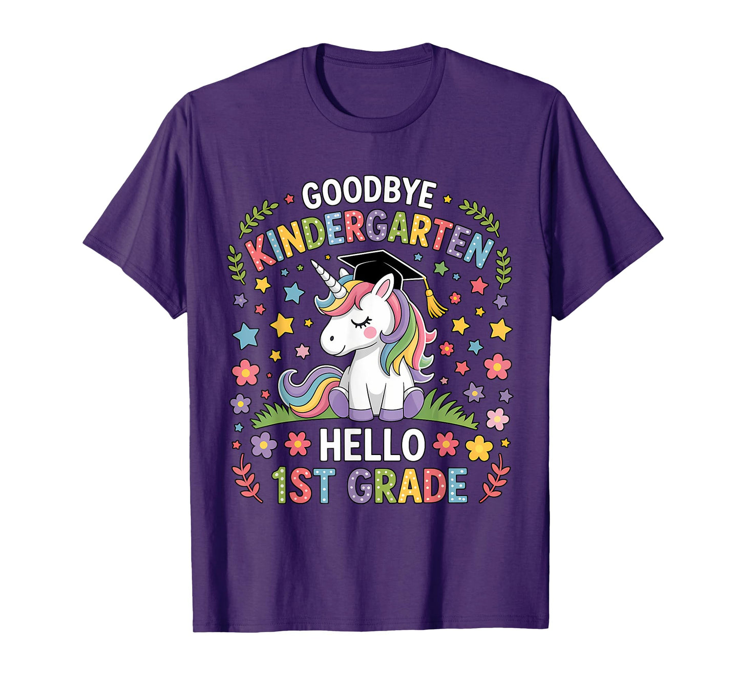 Goodbye Kindergarten Hello First Grade Pre k Graduation T-Shirt