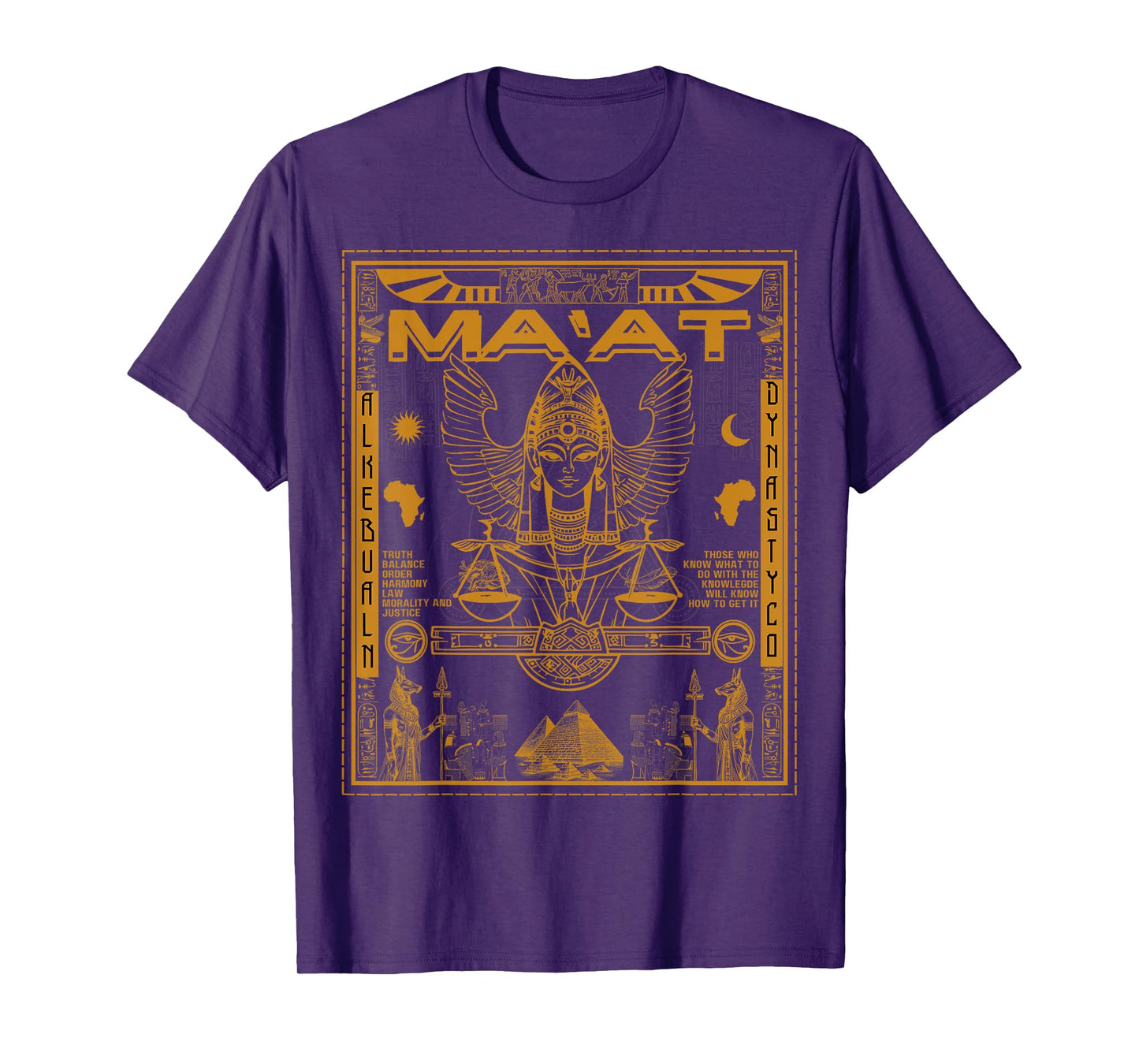 Sacred Geometry Egyptian MA’AT Maat Eye Of Horus Art T-Shirt
